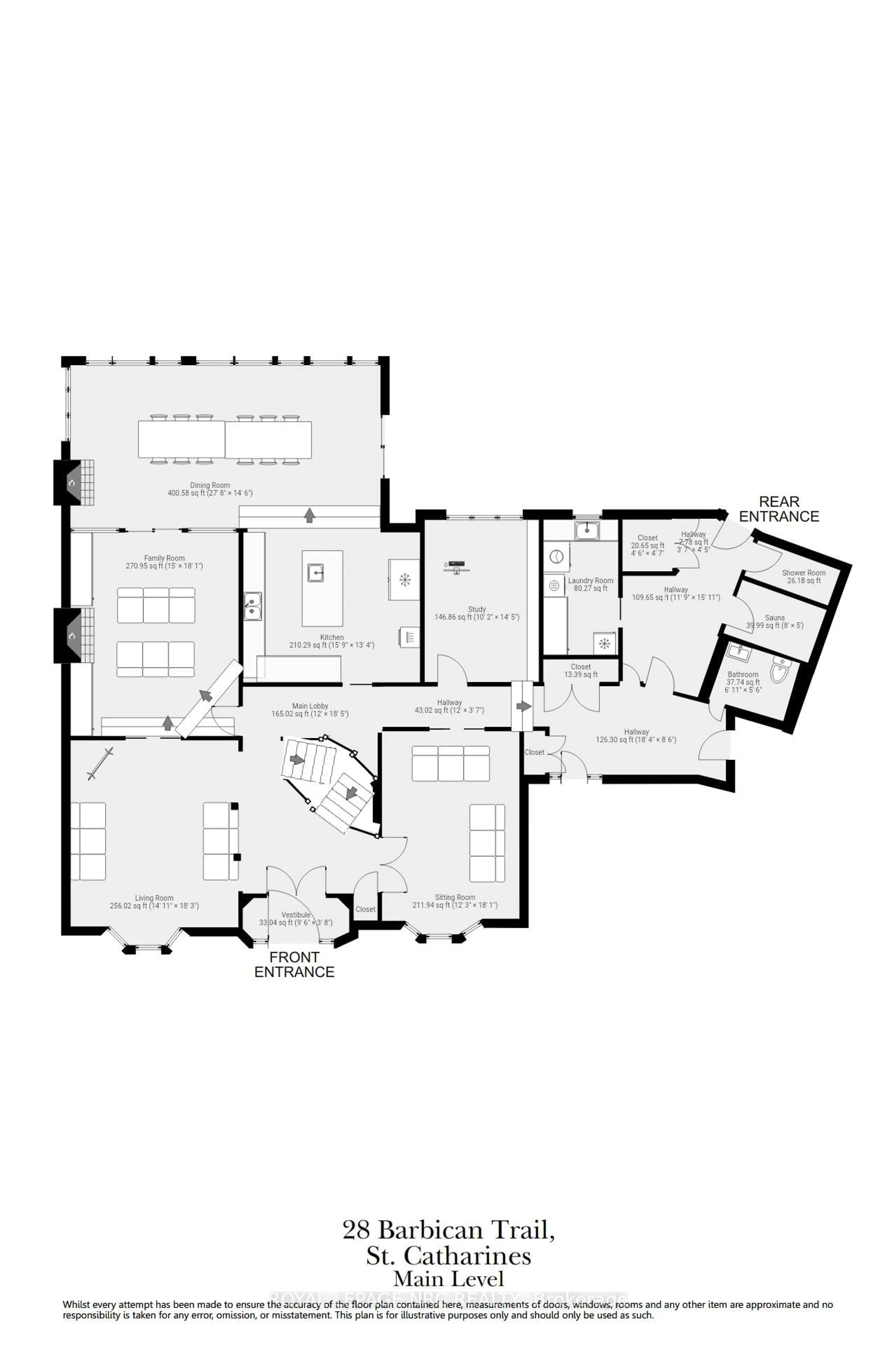 Floor plan for 28 Barbican Tr, St. Catharines Ontario L2T 4A3