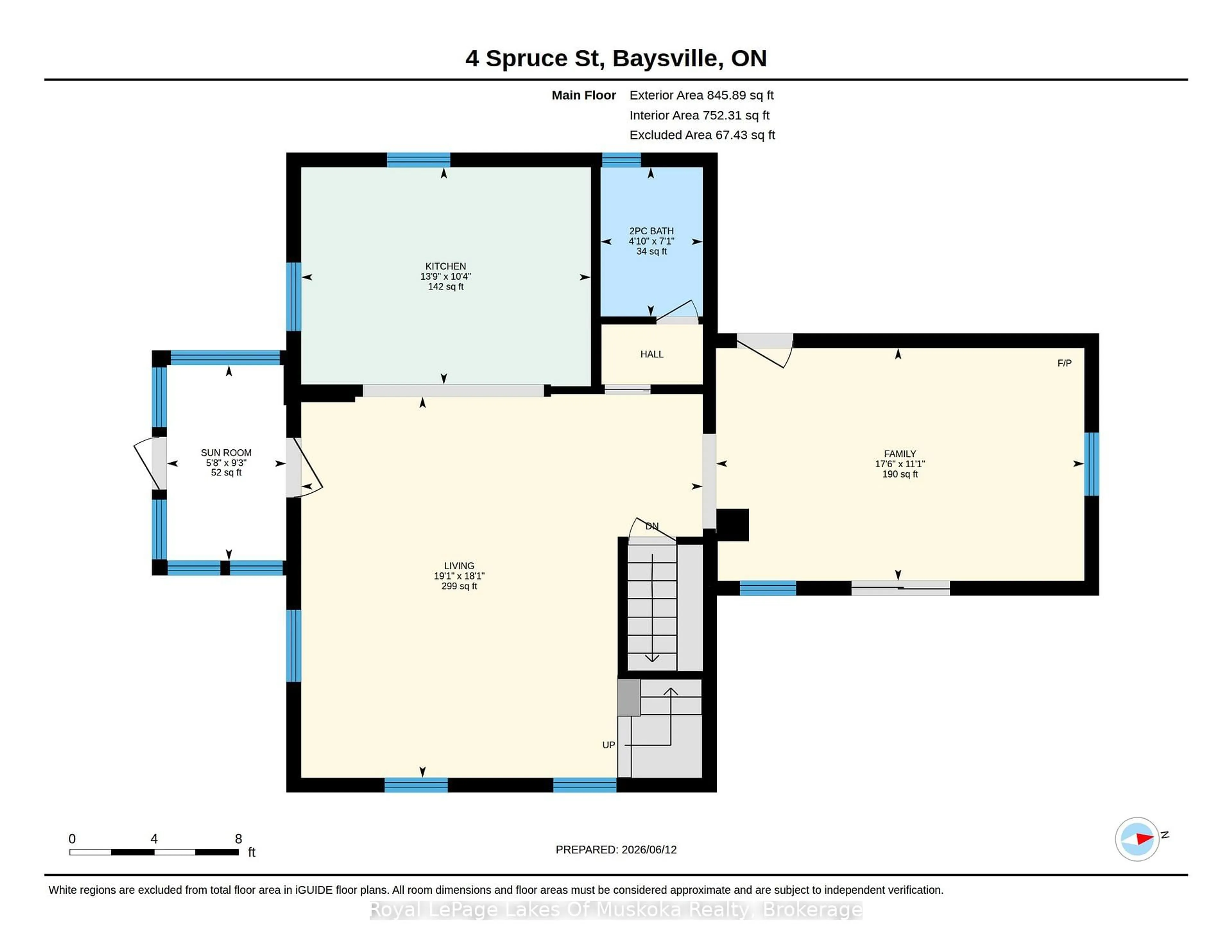 Floor plan for 4 Spruce St, Lake of Bays Ontario P0B 1A0