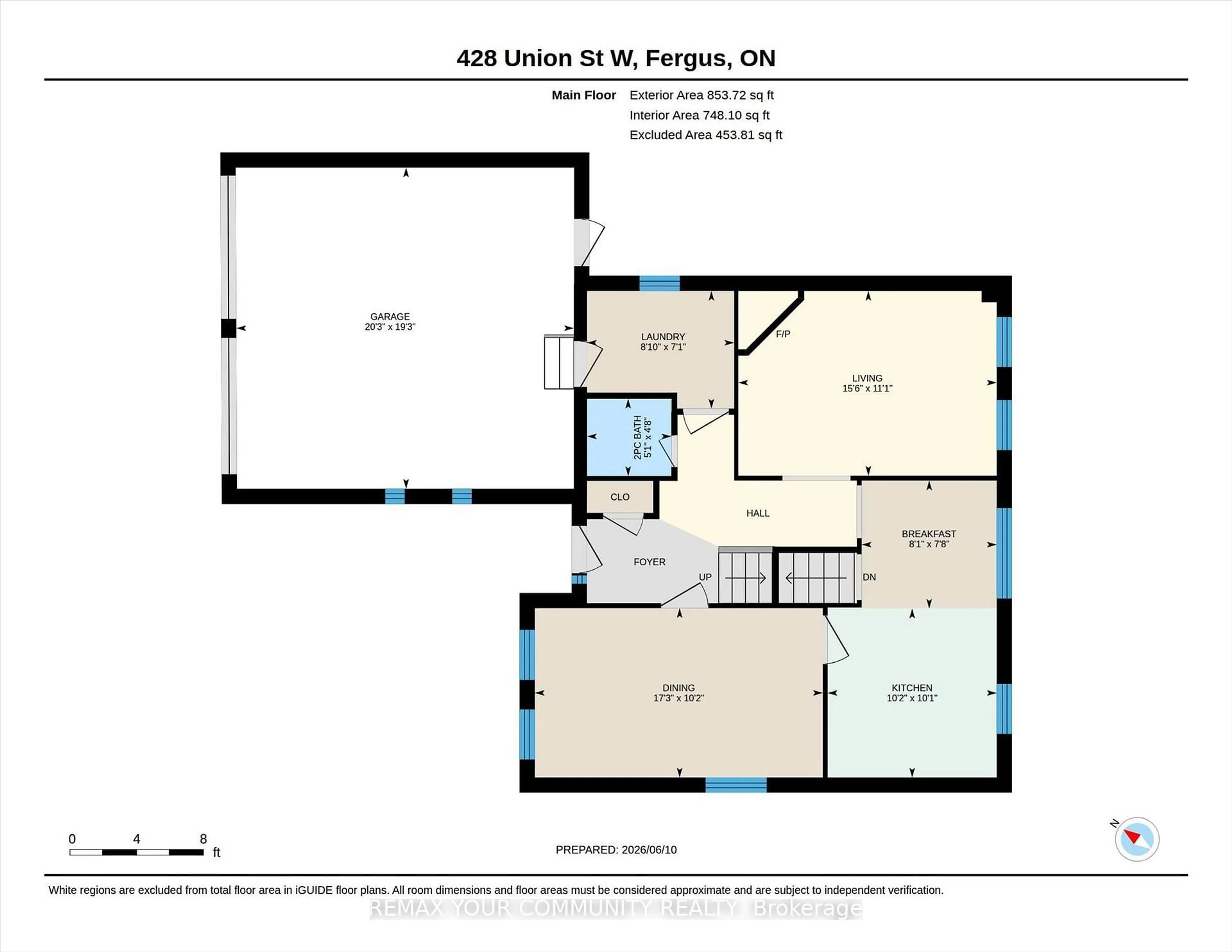 Floor plan for 428 Union St, Centre Wellington Ontario N1M 1V7
