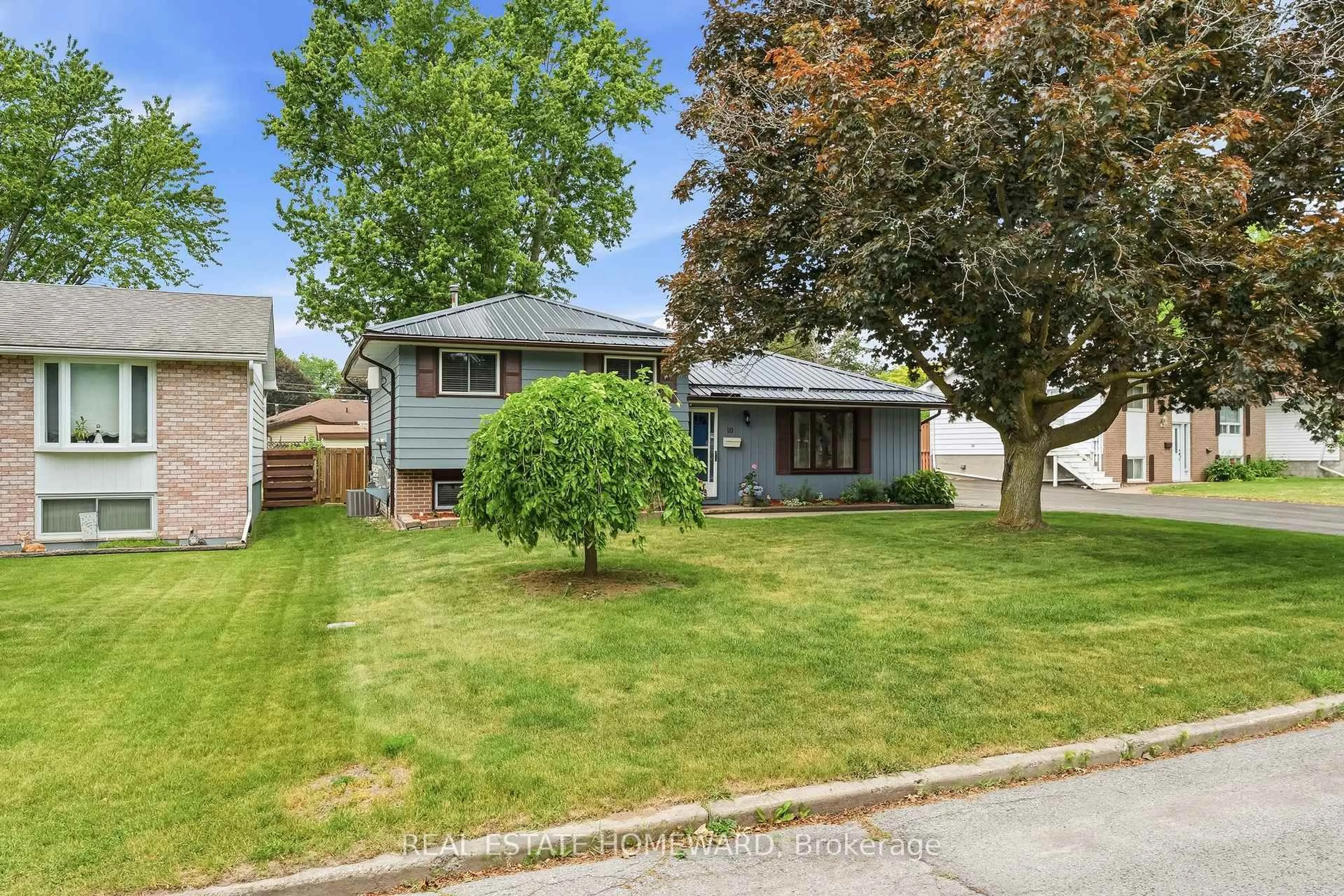 A pic from outside/outdoor area/front of a property/back of a property/a pic from drone, street for 10 Cory Cres, Quinte West Ontario K8V 5W8