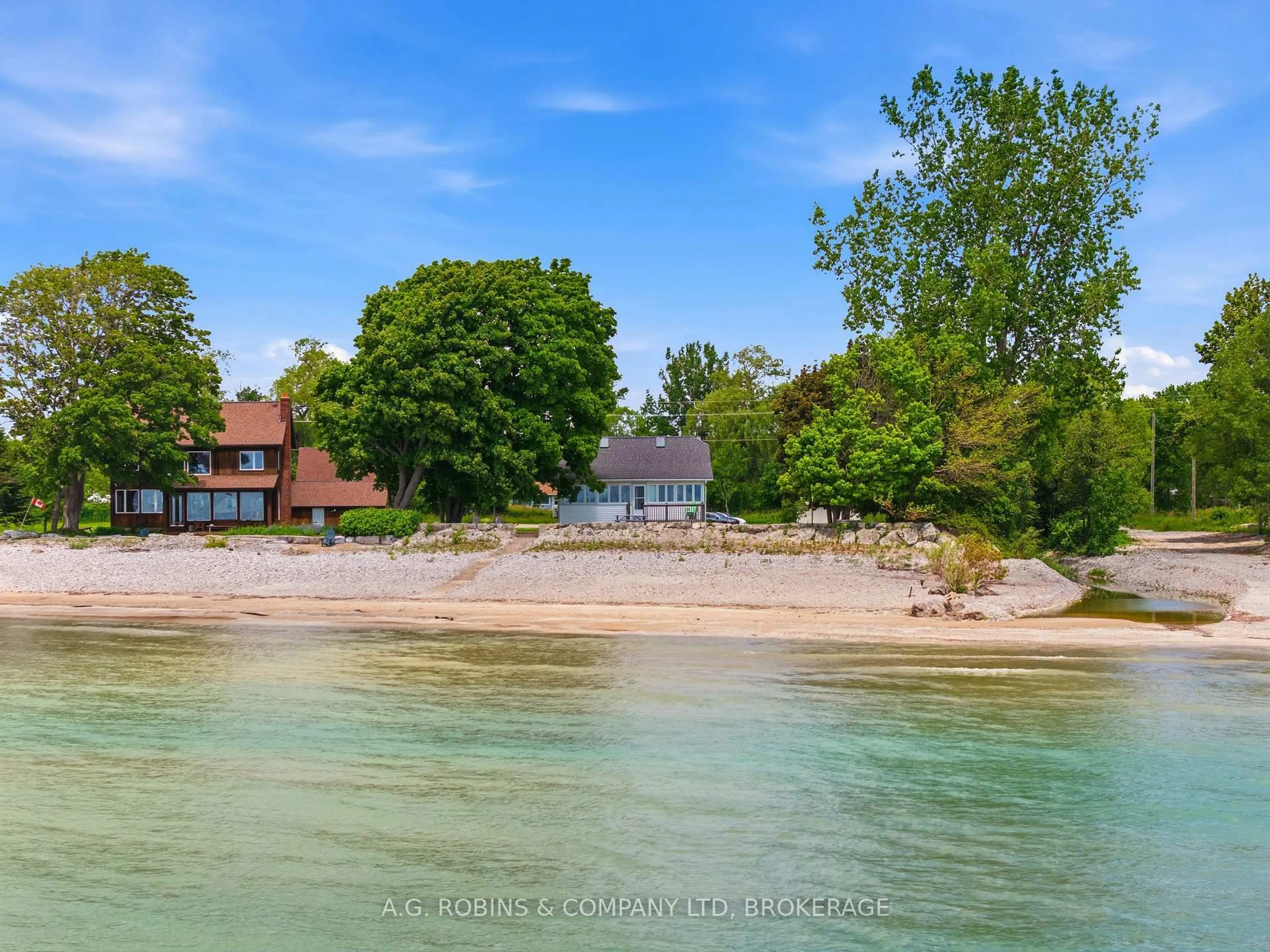 A pic from outside/outdoor area/front of a property/back of a property/a pic from drone, water/lake/river/ocean view for 11803 Lakeshore Rd, Wainfleet Ontario L0S 1V0