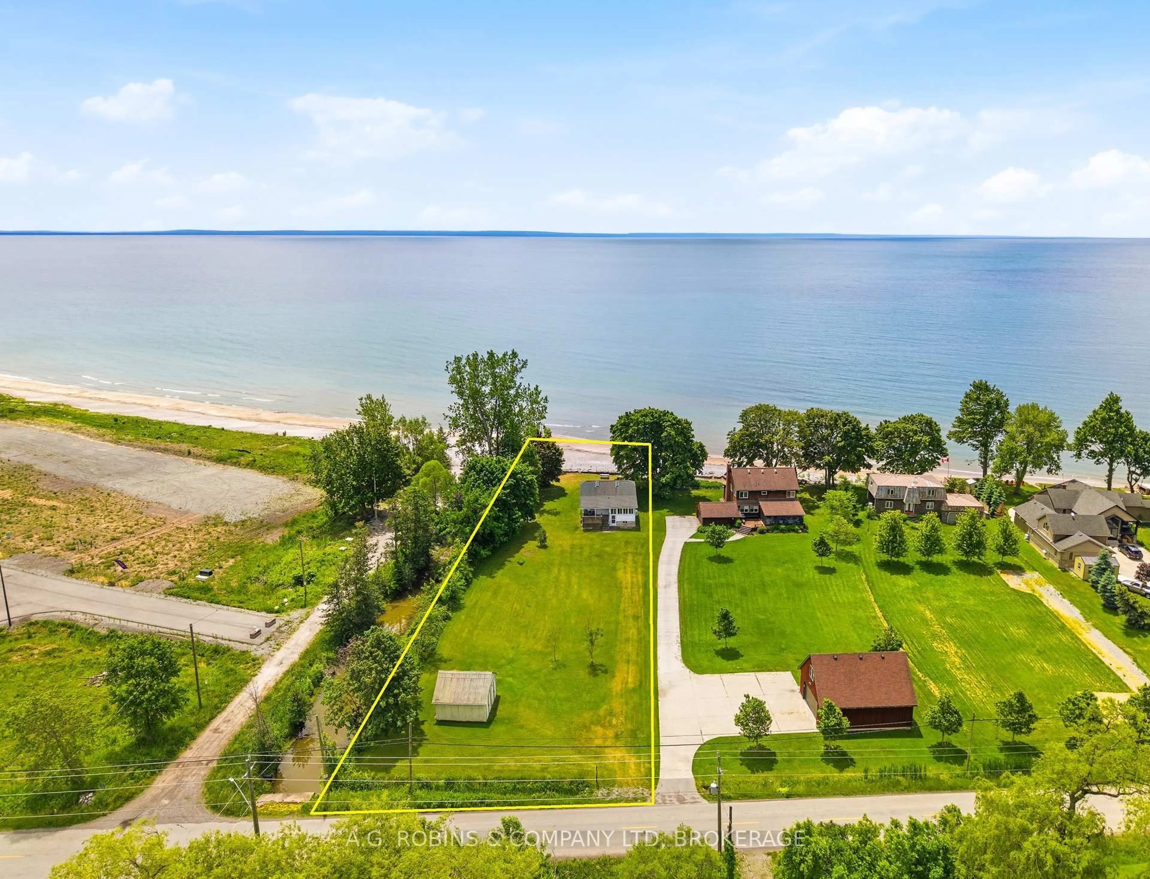 A pic from outside/outdoor area/front of a property/back of a property/a pic from drone, water/lake/river/ocean view for 11803 Lakeshore Rd, Wainfleet Ontario L0S 1V0