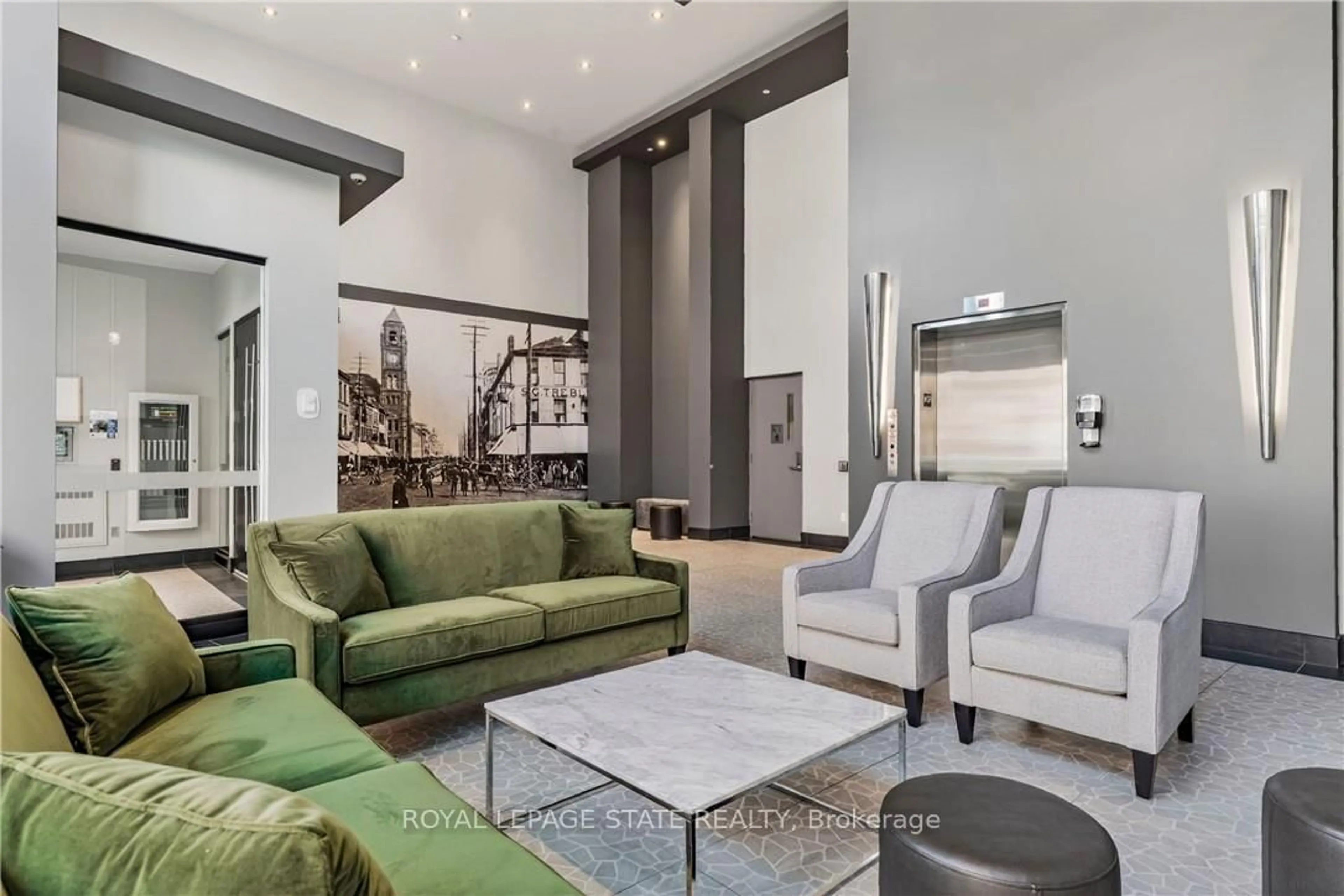 Living room with furniture, unknown for 181 James St #807, Hamilton Ontario L8R 2K9