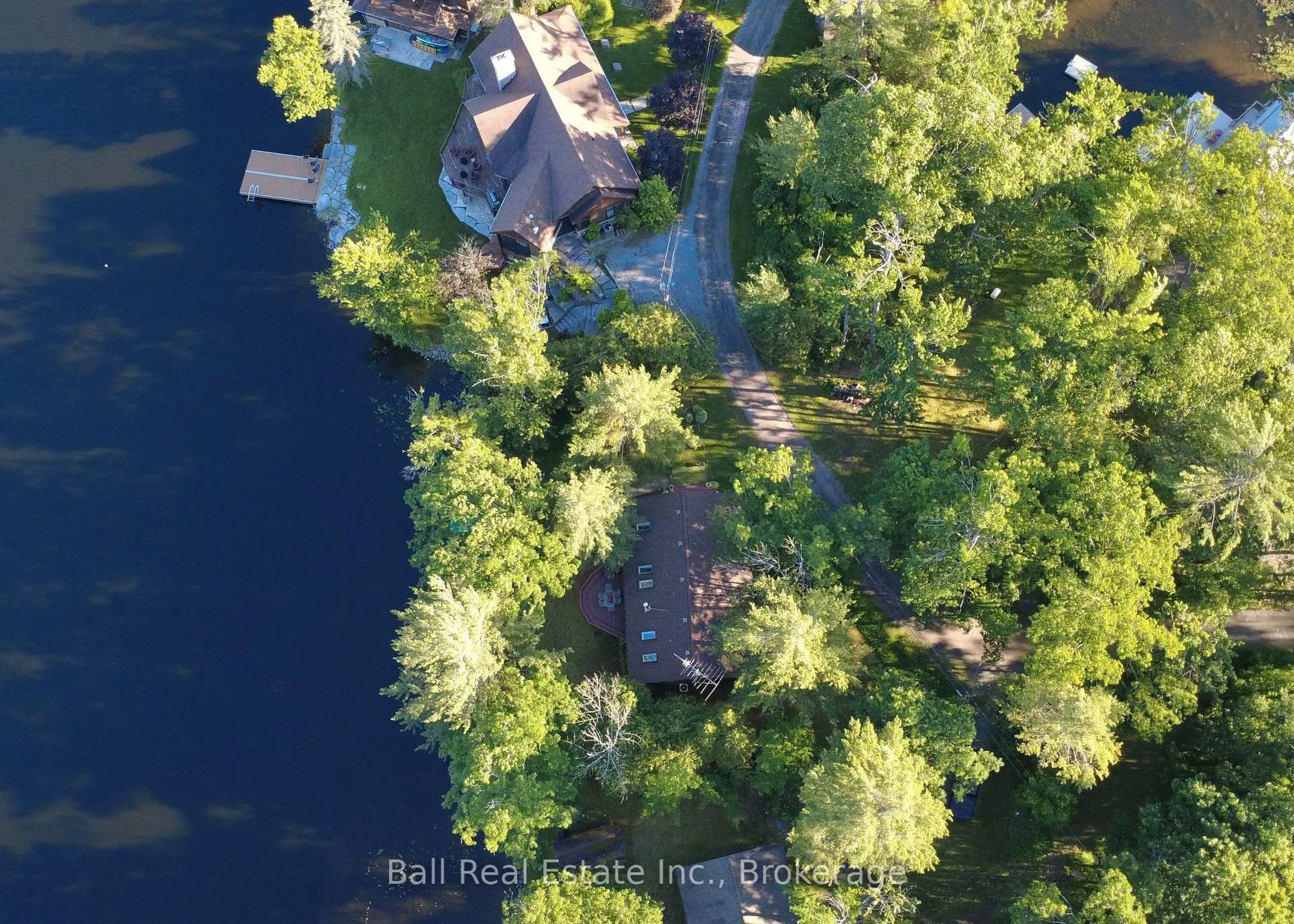 A pic from outside/outdoor area/front of a property/back of a property/a pic from drone, water/lake/river/ocean view for 1855 South Bayshore Rd, Douro-Dummer Ontario K0L 2H0