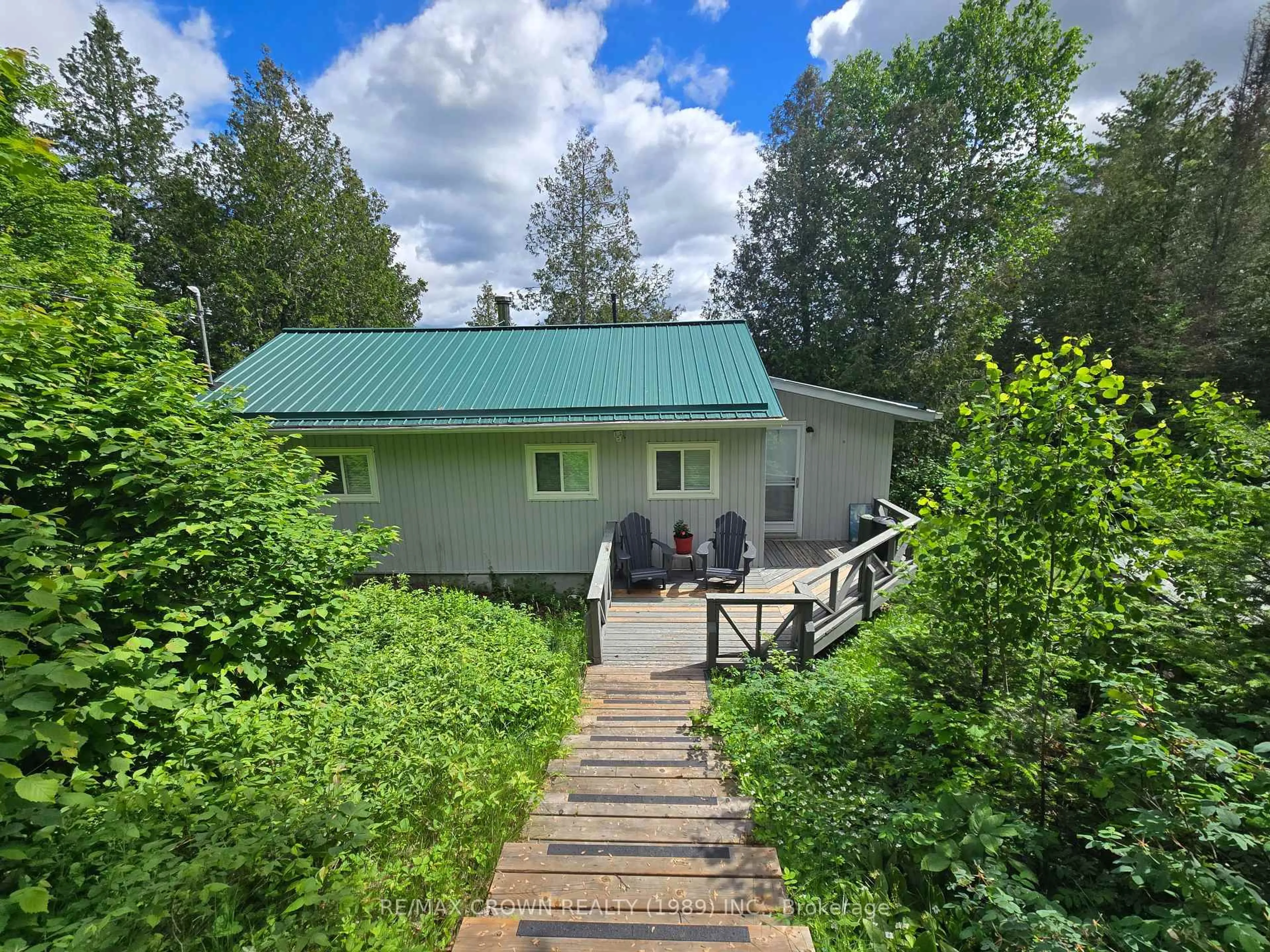 A pic from outside/outdoor area/front of a property/back of a property/a pic from drone, forest/trees view for 127 White Pine Rd, Unorganized Townships Ontario P0H 2K0