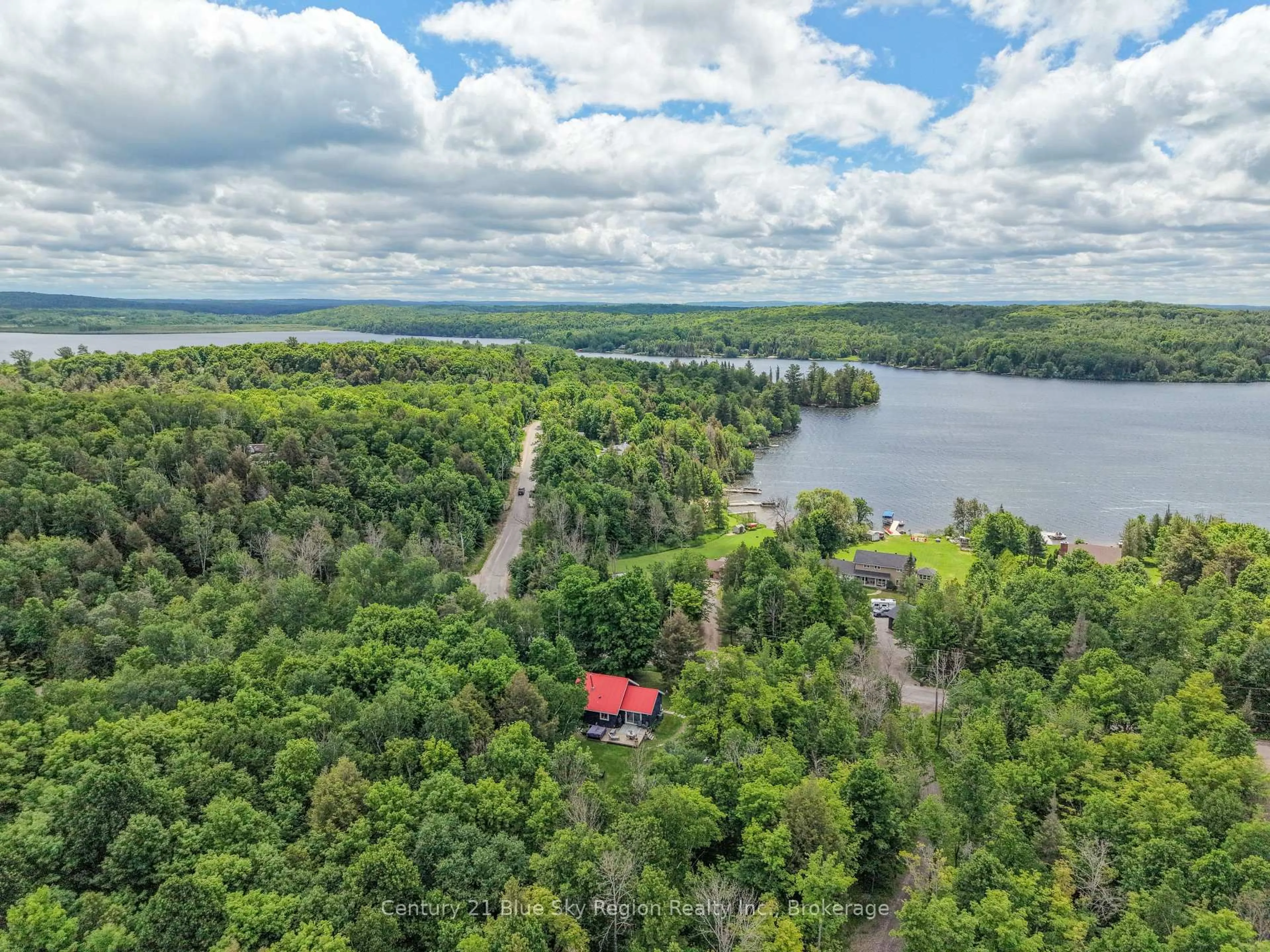 A pic from outside/outdoor area/front of a property/back of a property/a pic from drone, water/lake/river/ocean view for 349 Guillemette Rd, East Ferris Ontario P0H 1K0