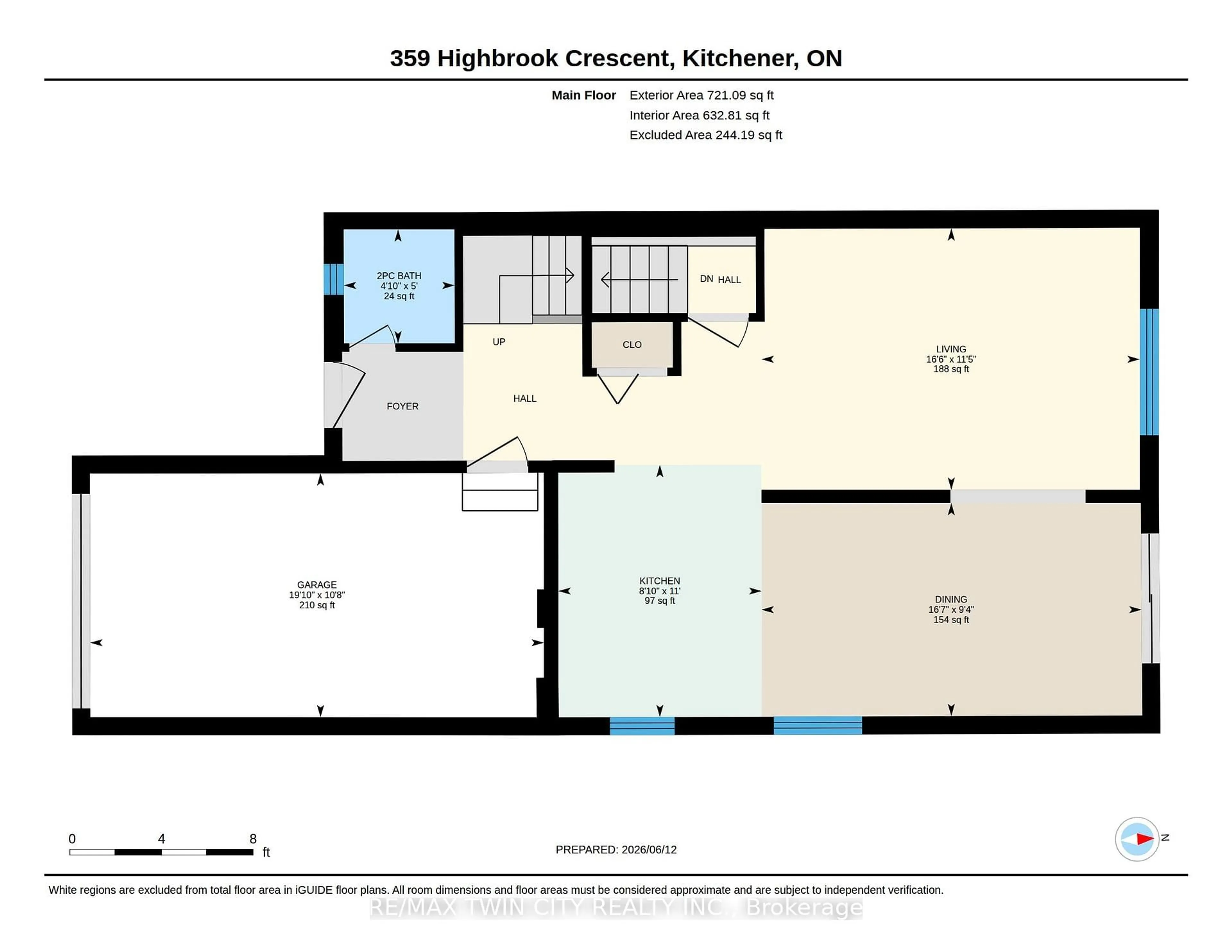 Floor plan for 359 Highbrook Cres, Kitchener Ontario N2E 3P5