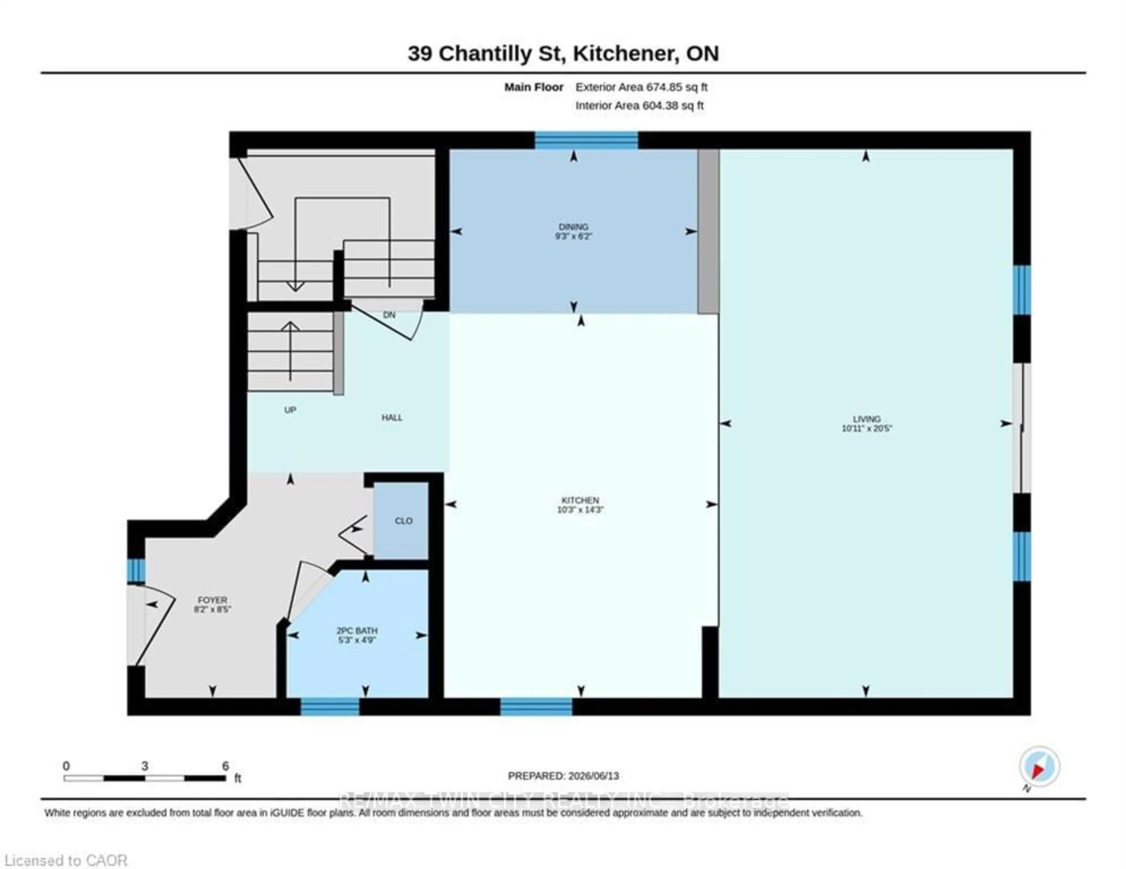 Floor plan for 39 CHANTILLY St, Kitchener Ontario N2R 1V7