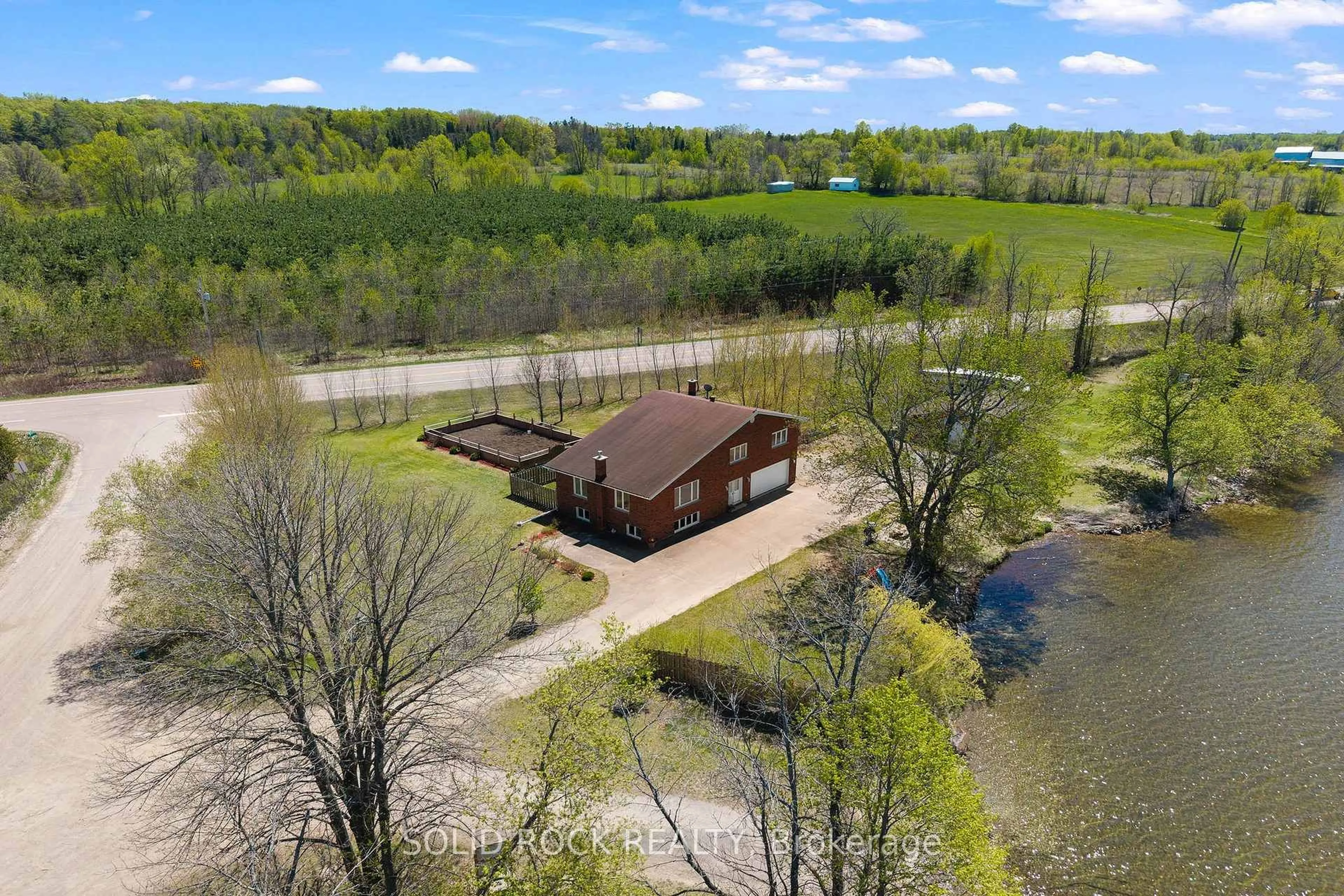 A pic from outside/outdoor area/front of a property/back of a property/a pic from drone, water/lake/river/ocean view for 86 Township Park Rd, Eganville Ontario K0J 1T0