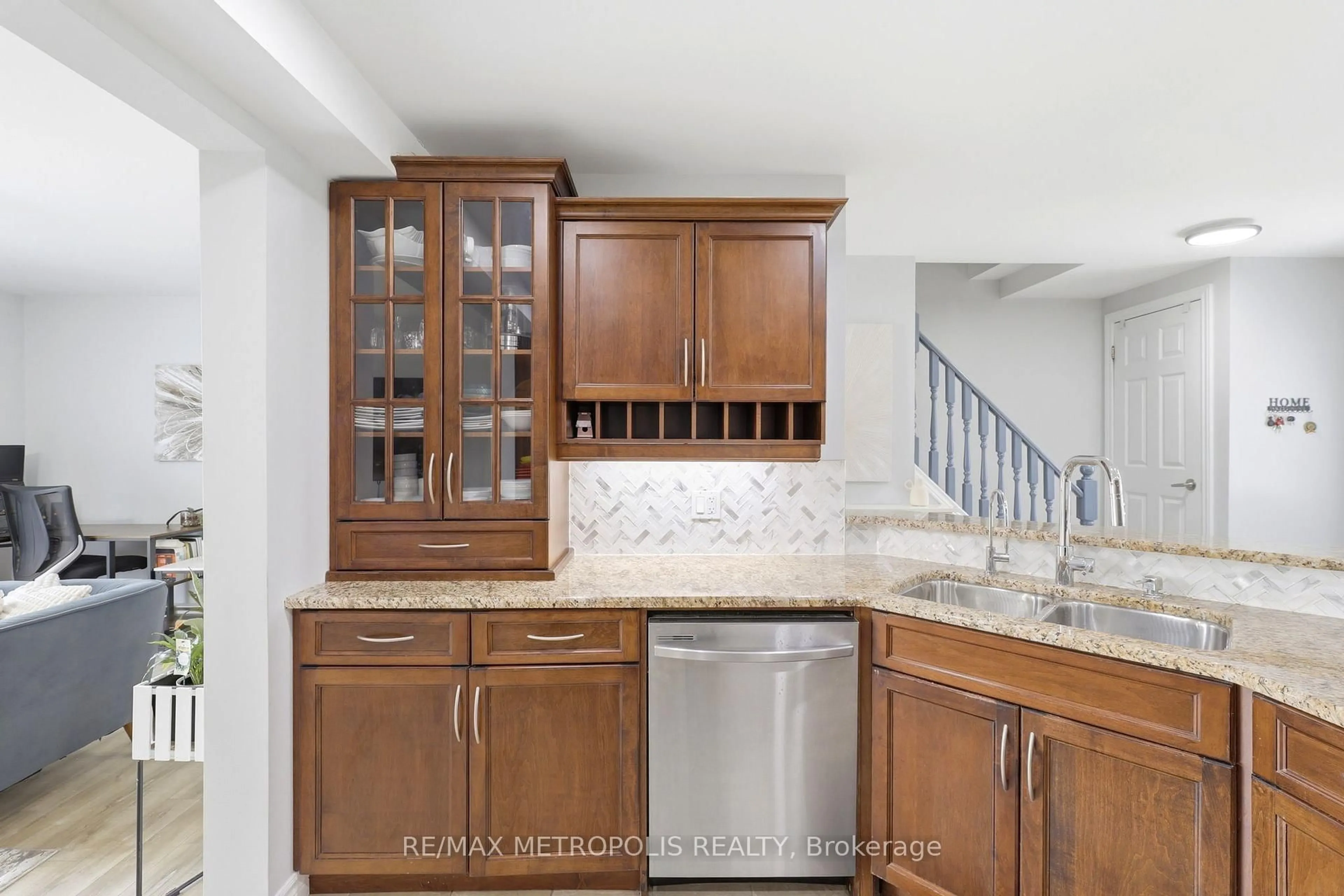 Open concept kitchen, ceramic/tile floor for 801 Osgoode Dr #62, London South Ontario N6E 2G8