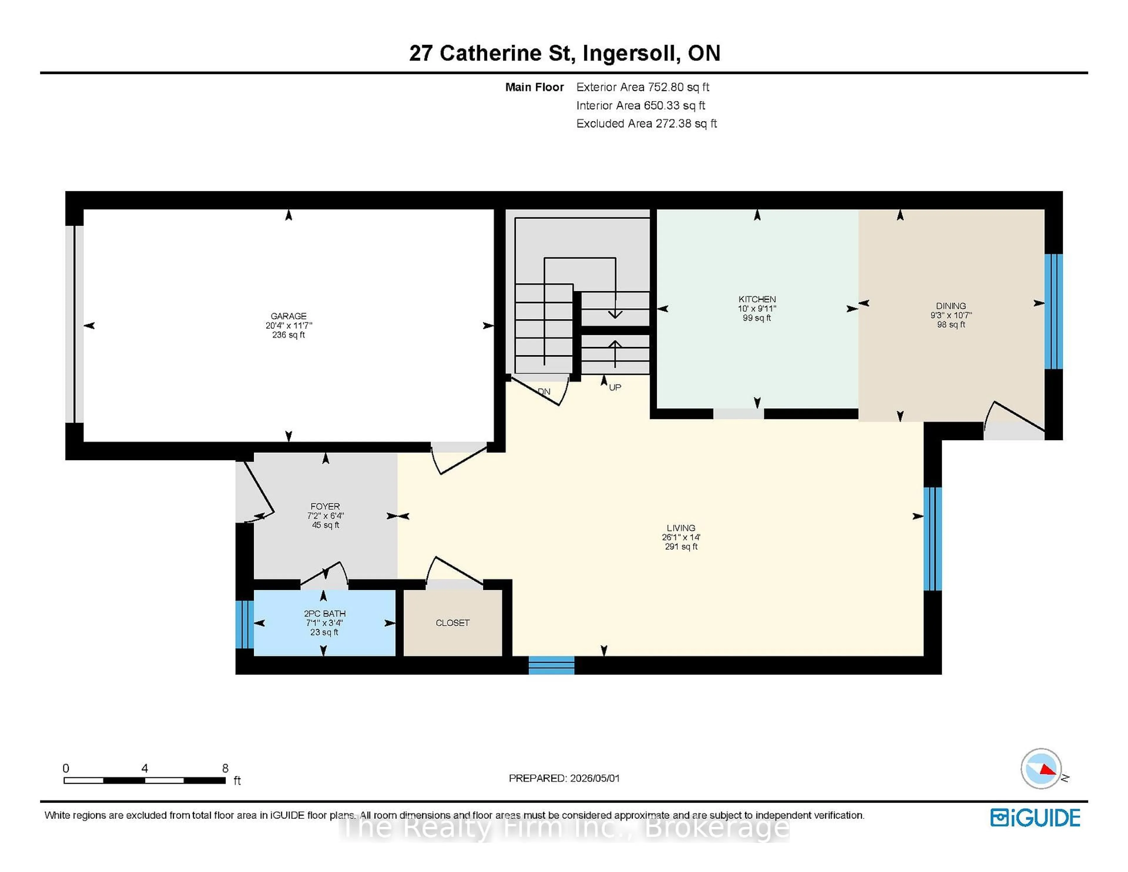 Floor plan for 27 Catherine St, Ingersoll Ontario N5C 1L2