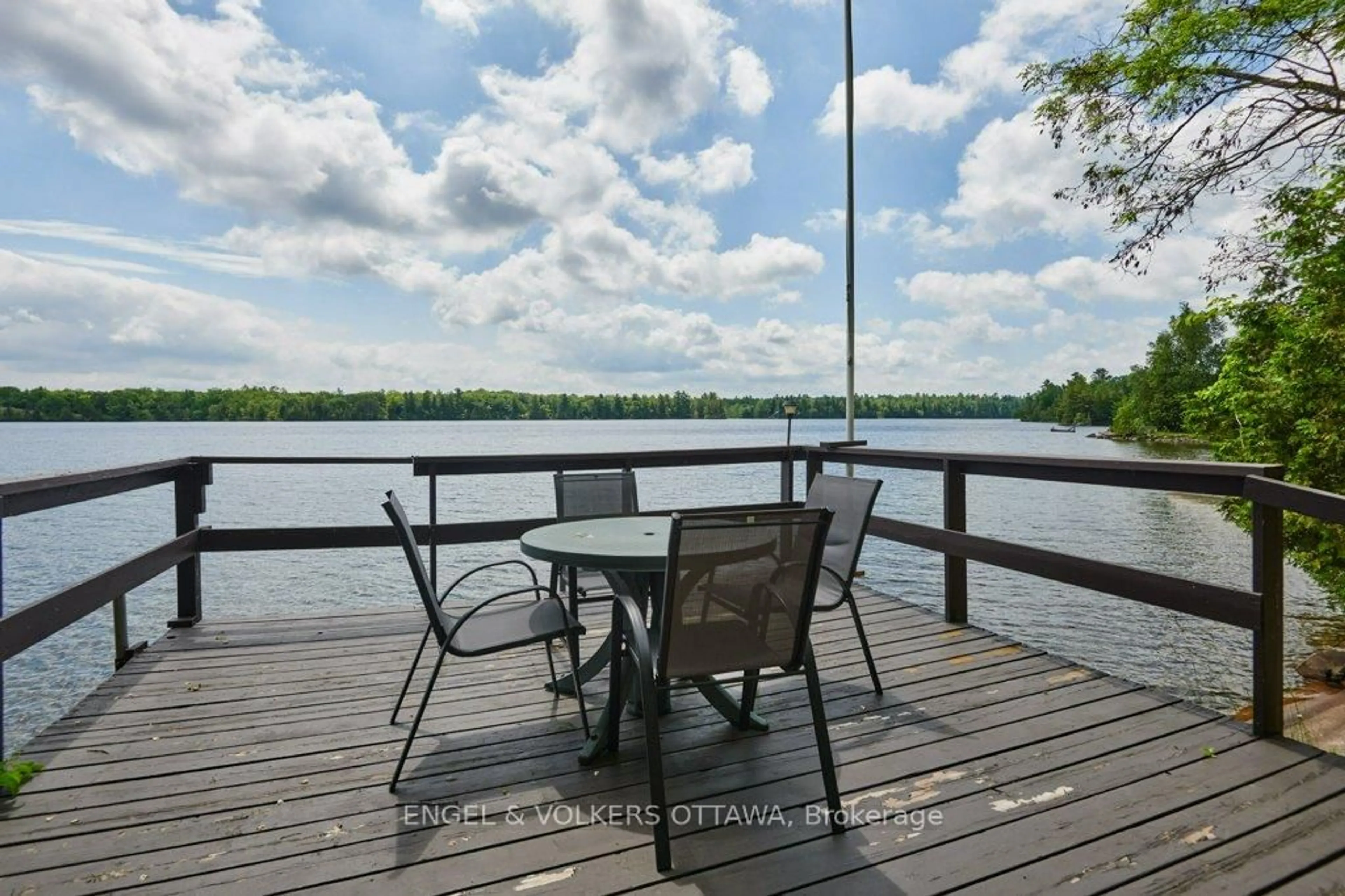 Patio, water/lake/river/ocean view for 1054 Coutlee Point Lane, Sharbot Lake Ontario K0H 2P0