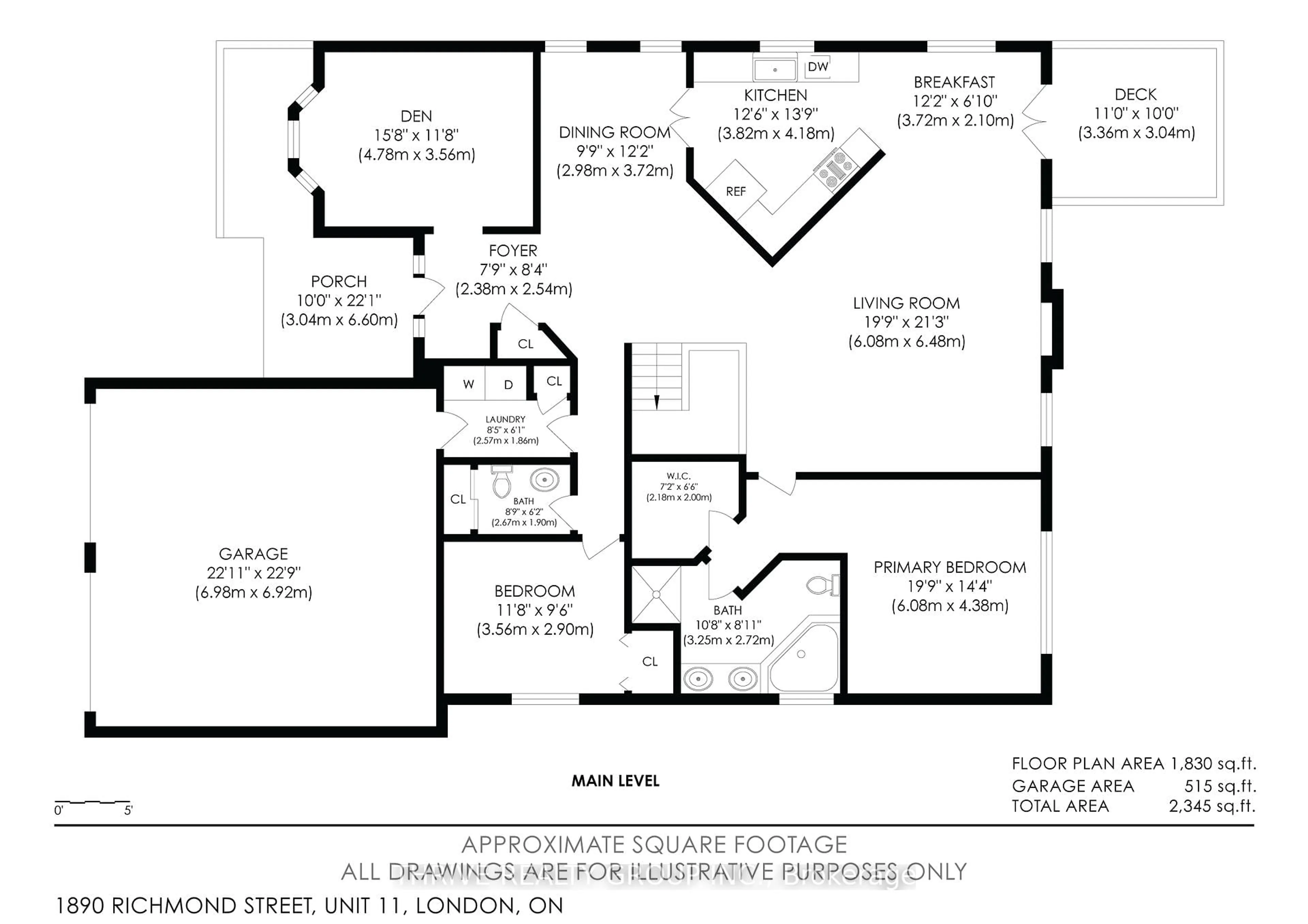 Floor plan for 1890 Richmond St #11, London North Ontario N5X 4J1