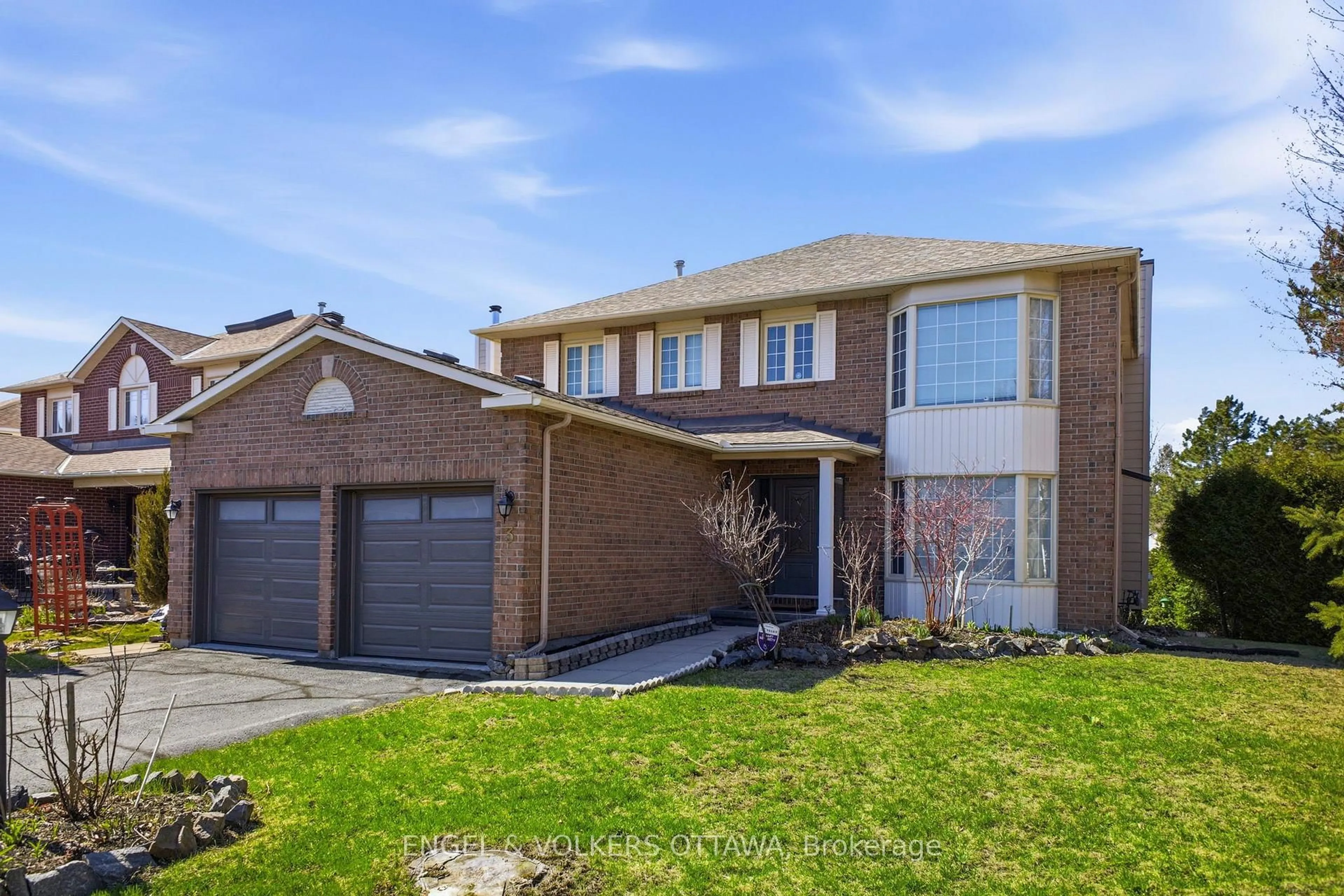 Home with brick exterior material, street for 3 Balding Cres, Ottawa Ontario K2K 2L4