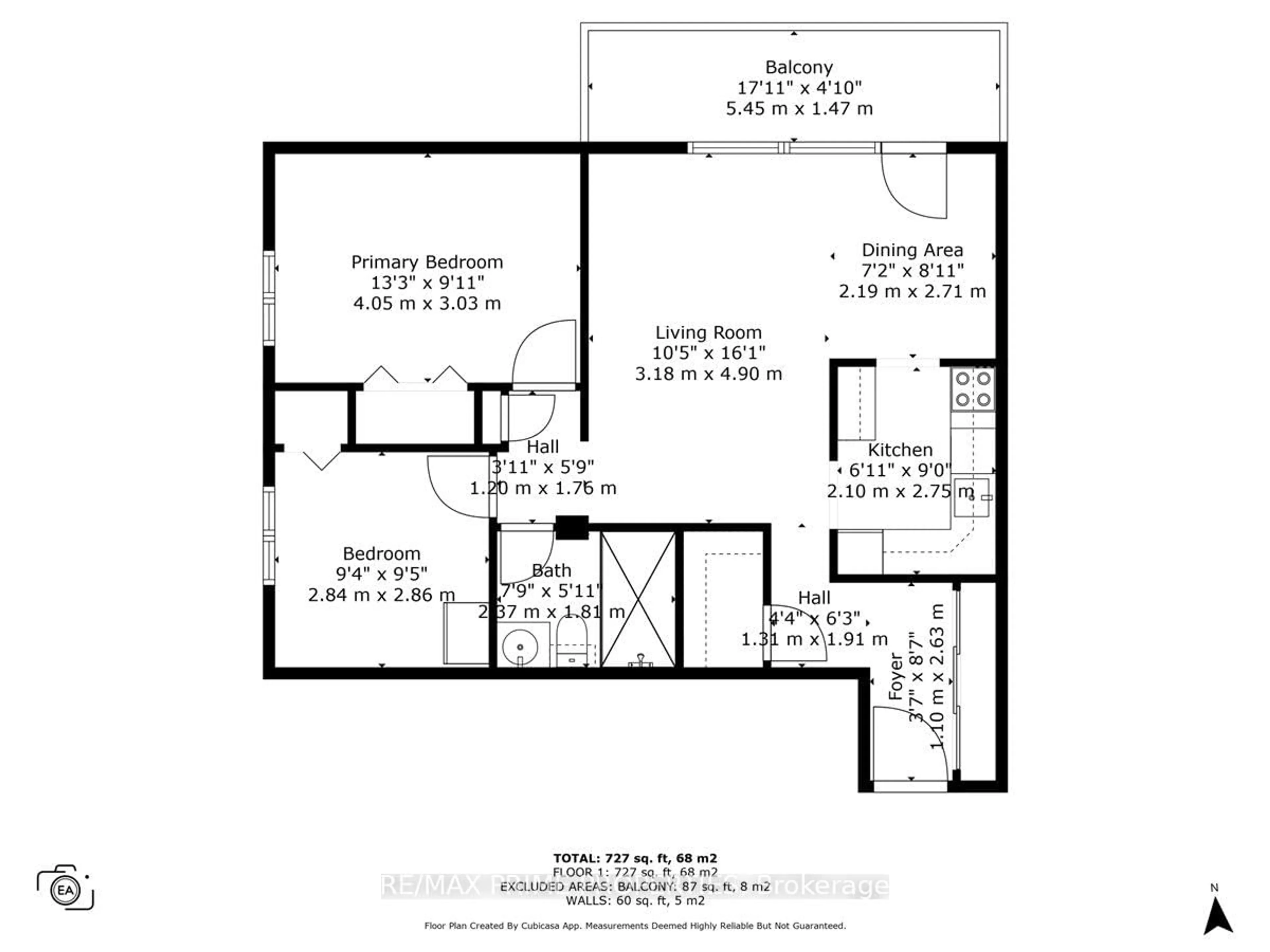 Floor plan for 158A Mcarthur Ave #209, Ottawa Ontario K1L 7E7