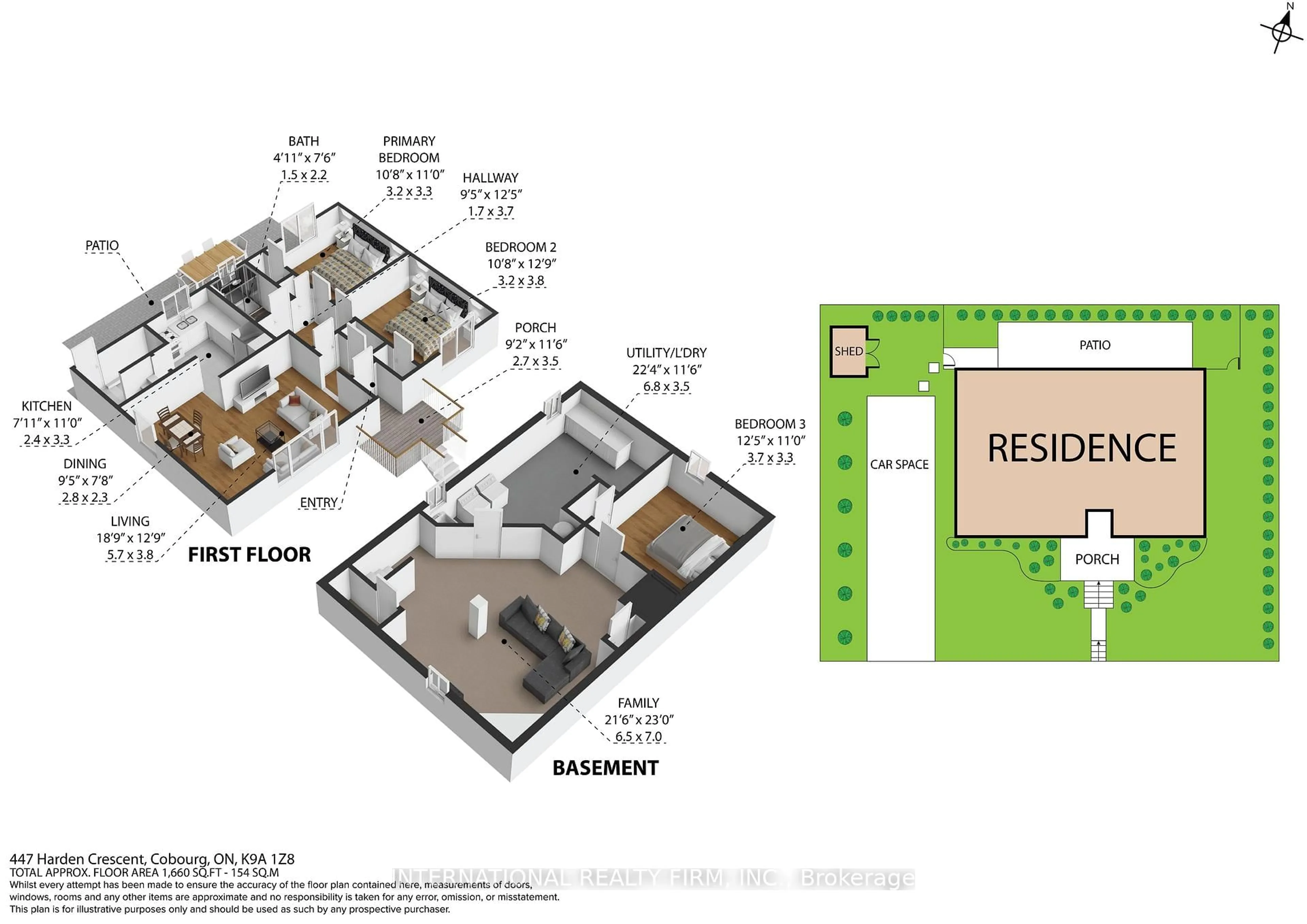 Floor plan for 446 Harden Cres, Cobourg Ontario K9A 1Z9