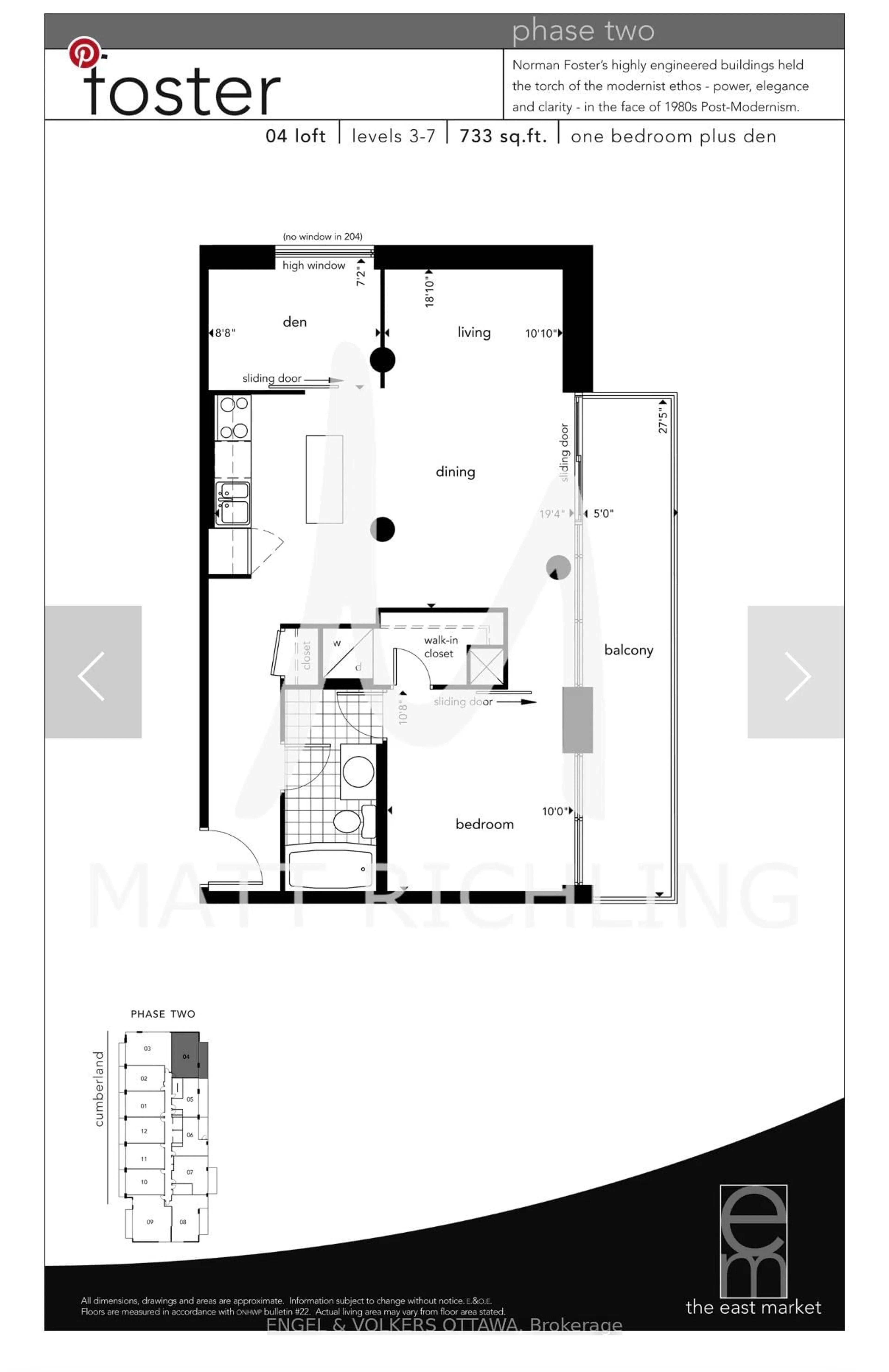 Floor plan for 383 Cumberland St #704, Ottawa Ontario K1N 1J7
