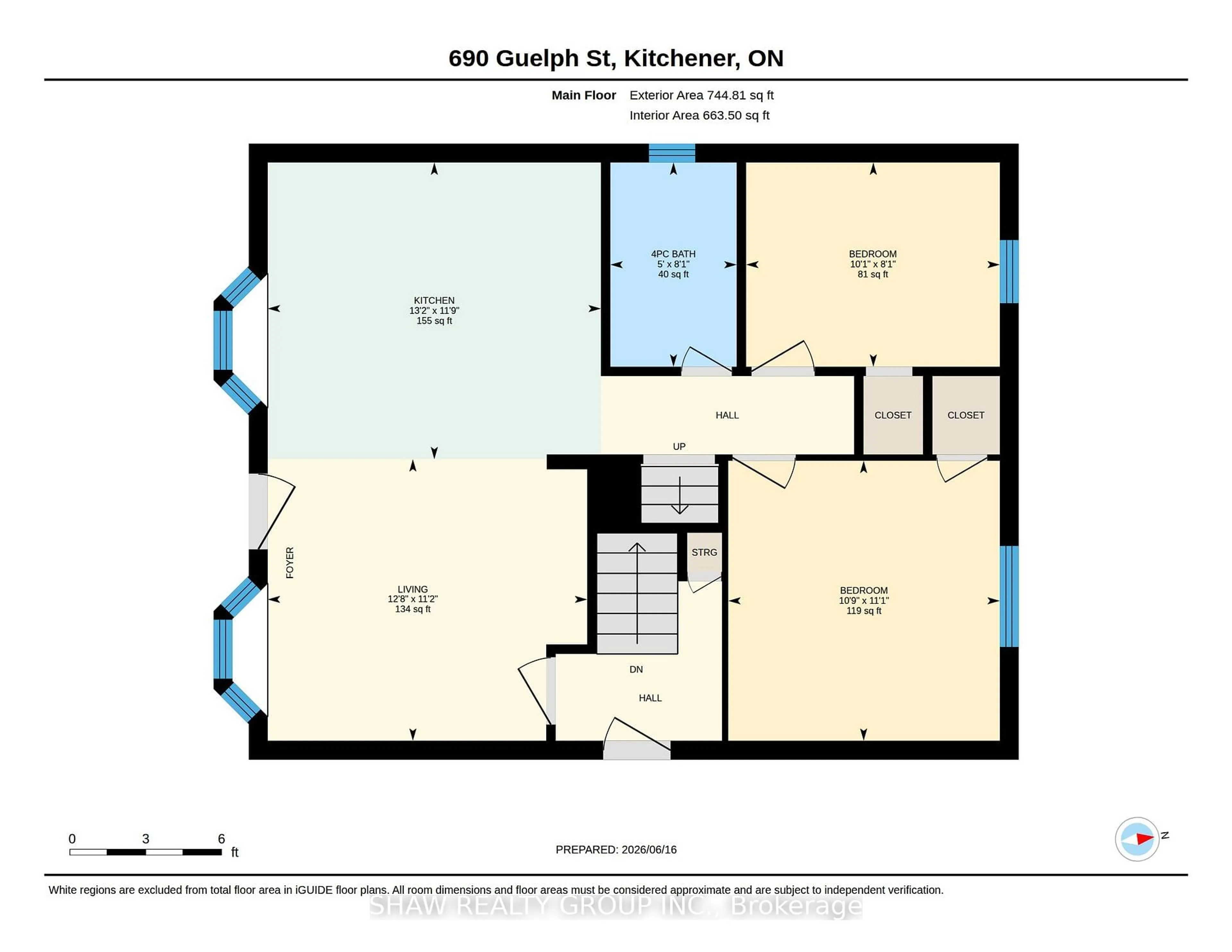 Floor plan for 690 Guelph St, Kitchener Ontario N2H 5Y9