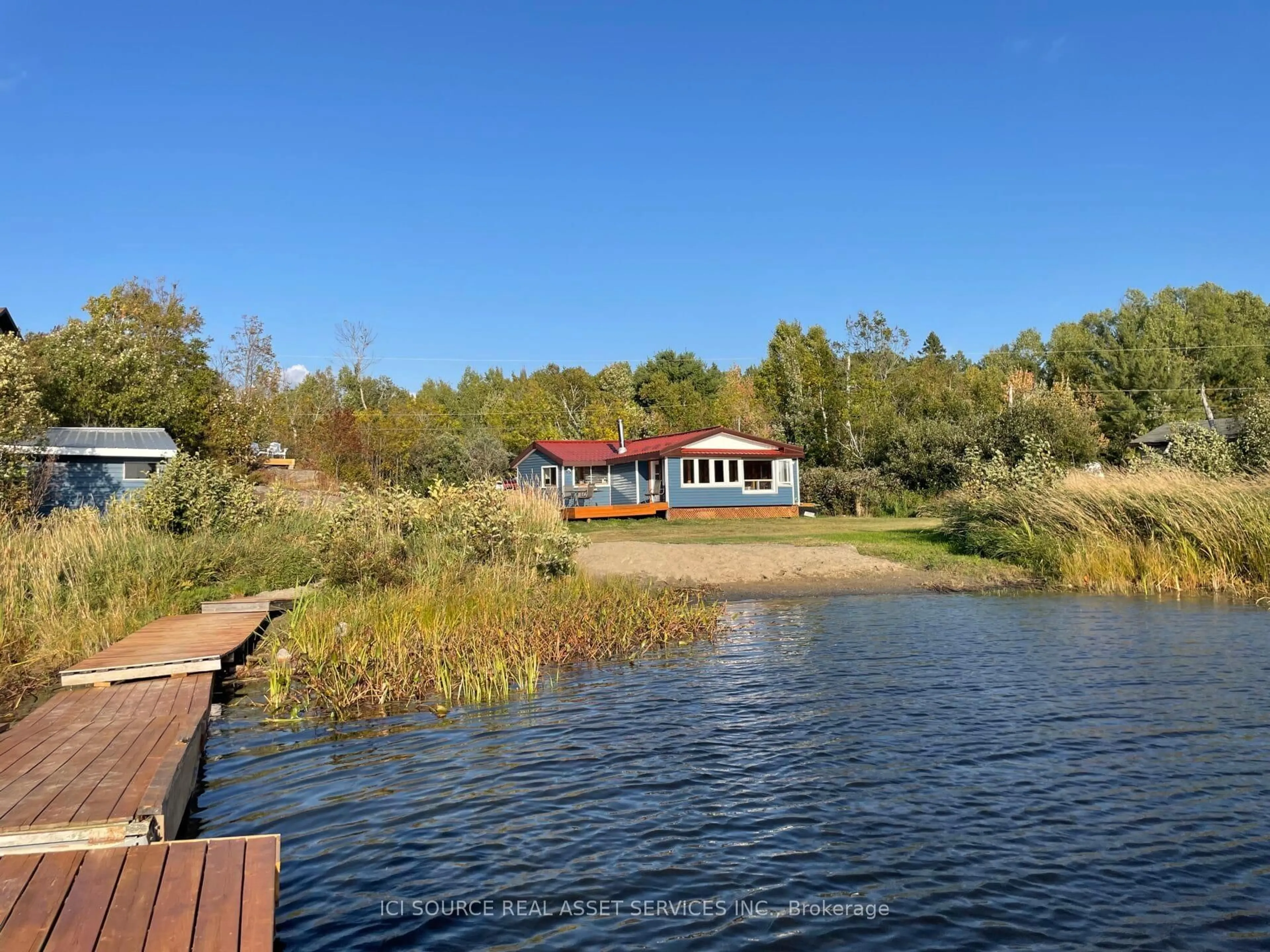 A pic from outside/outdoor area/front of a property/back of a property/a pic from drone, water/lake/river/ocean view for 596C Ham Lake Rd, Killarney Ontario P0M 1A0