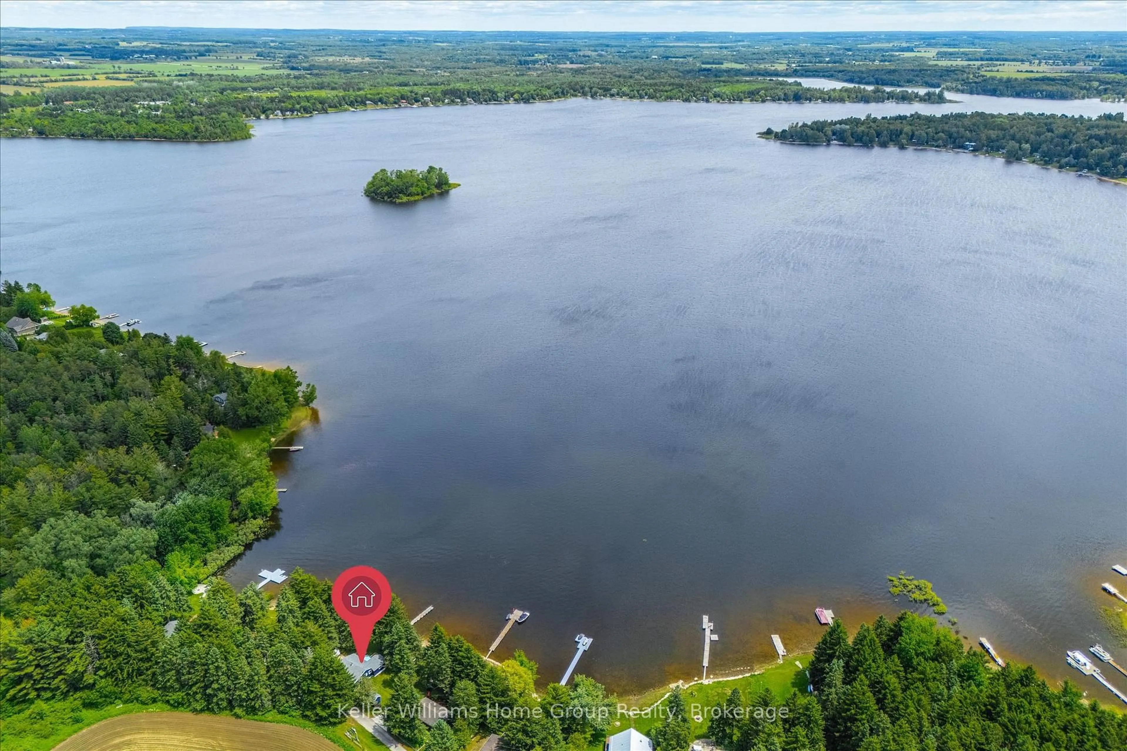A pic from outside/outdoor area/front of a property/back of a property/a pic from drone, water/lake/river/ocean view for 115 First St, Centre Wellington Ontario N0B 1J0