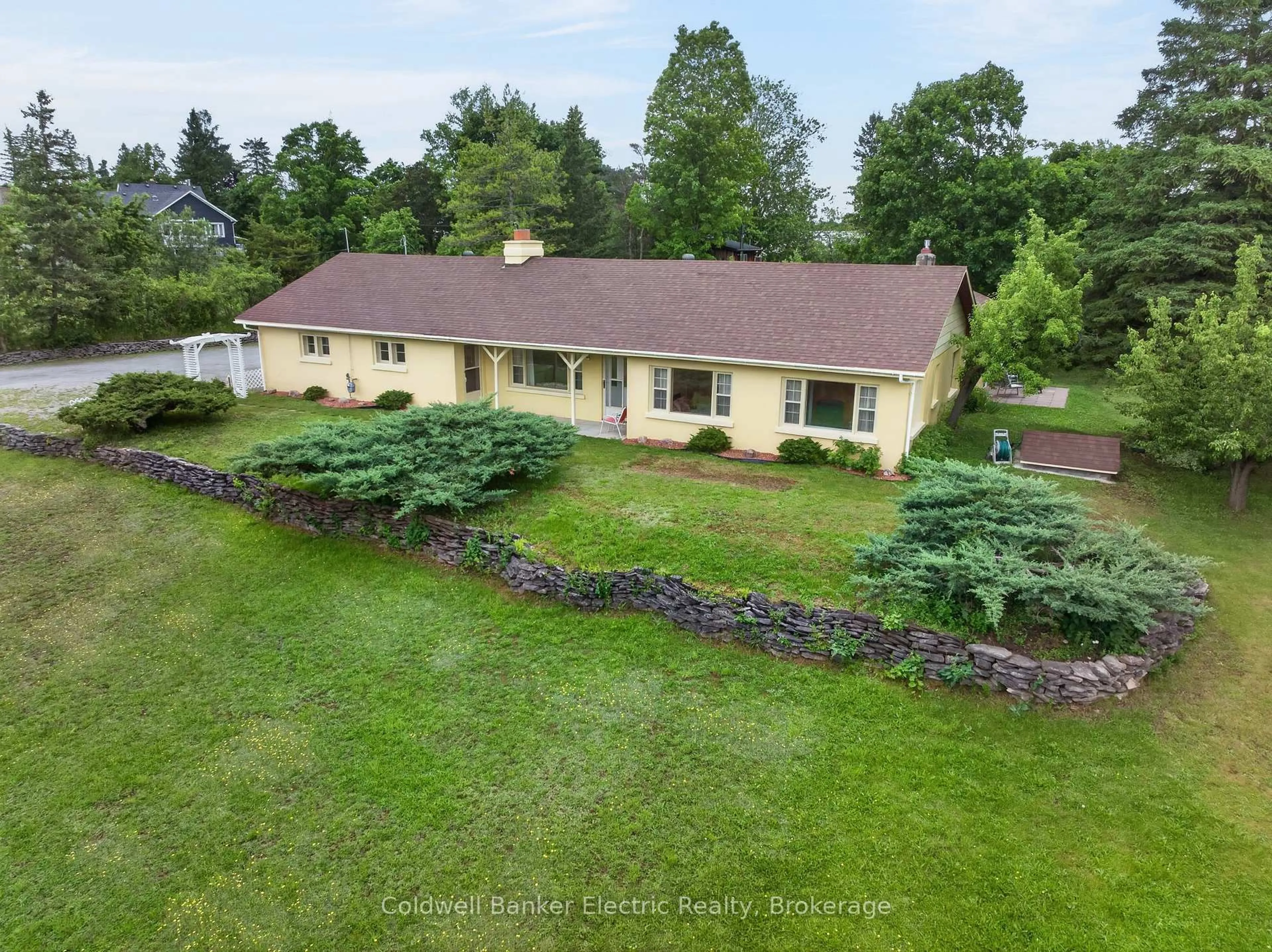 A pic from outside/outdoor area/front of a property/back of a property/a pic from drone, unknown for 97 County Rd 4 Rd, Douro-Dummer Ontario K9L 1V5