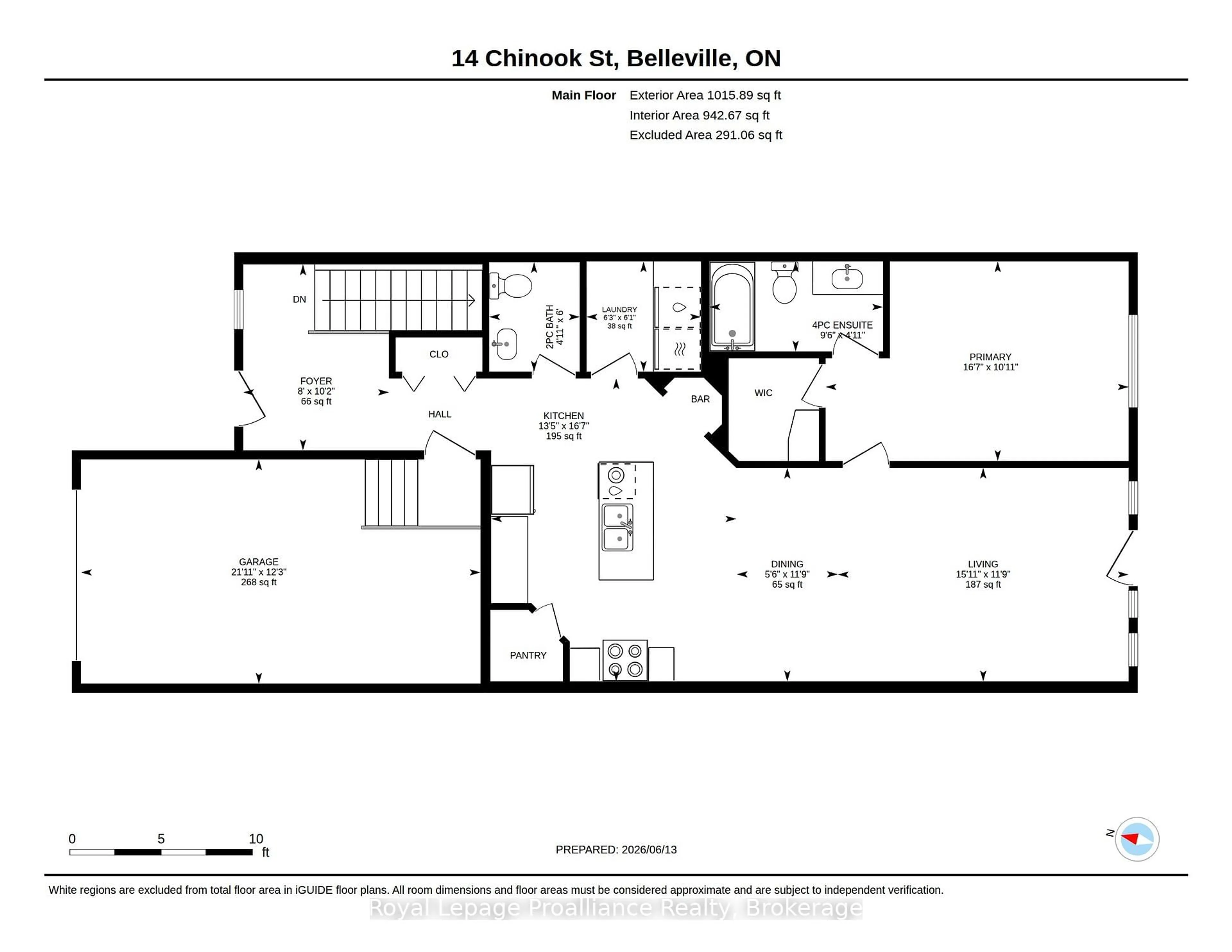 Floor plan for 14 Chinook St, Belleville Ontario K8P 0C4