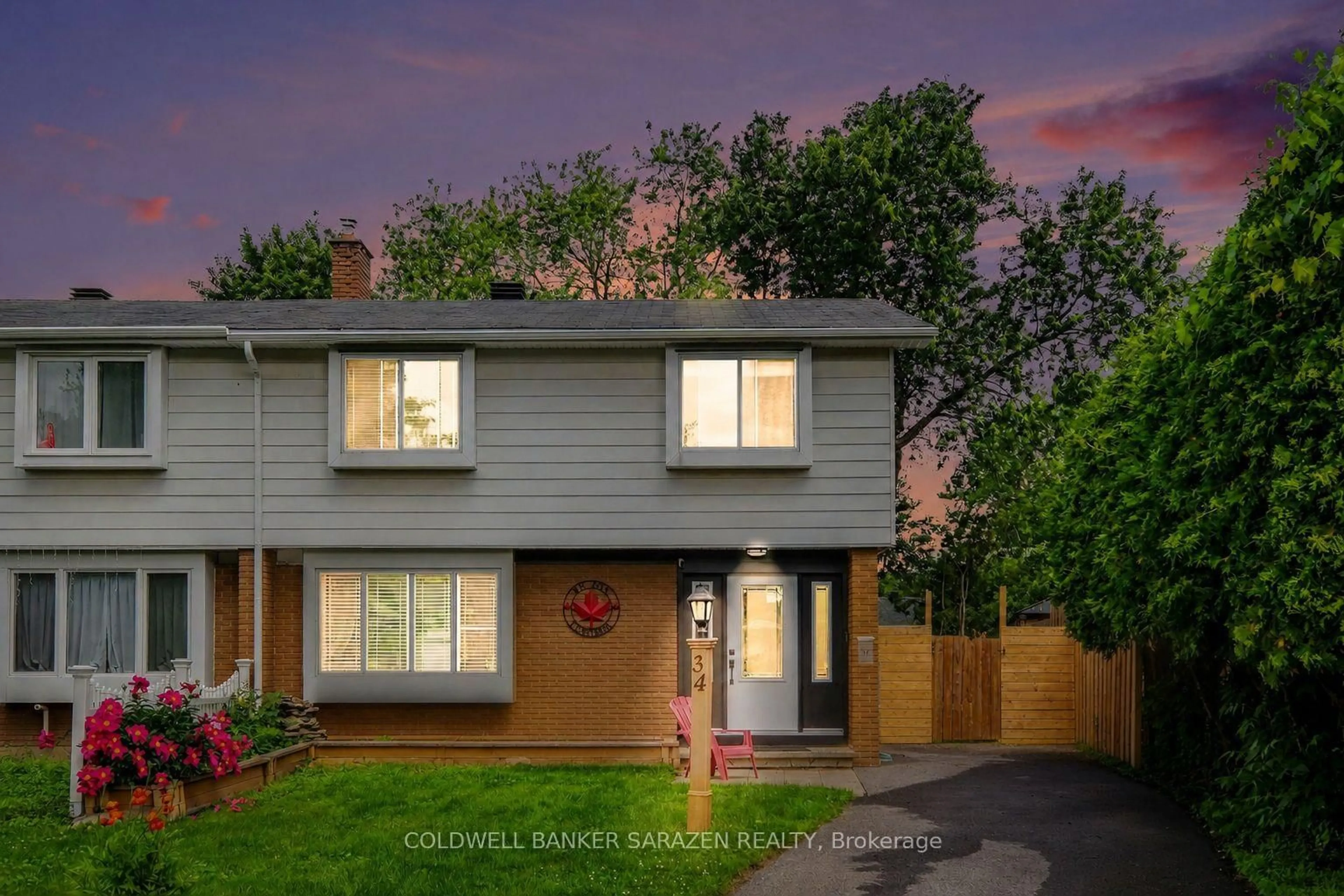 Home with vinyl exterior material, street for 34 Downsview Cres, Ottawa Ontario K2G 0A5