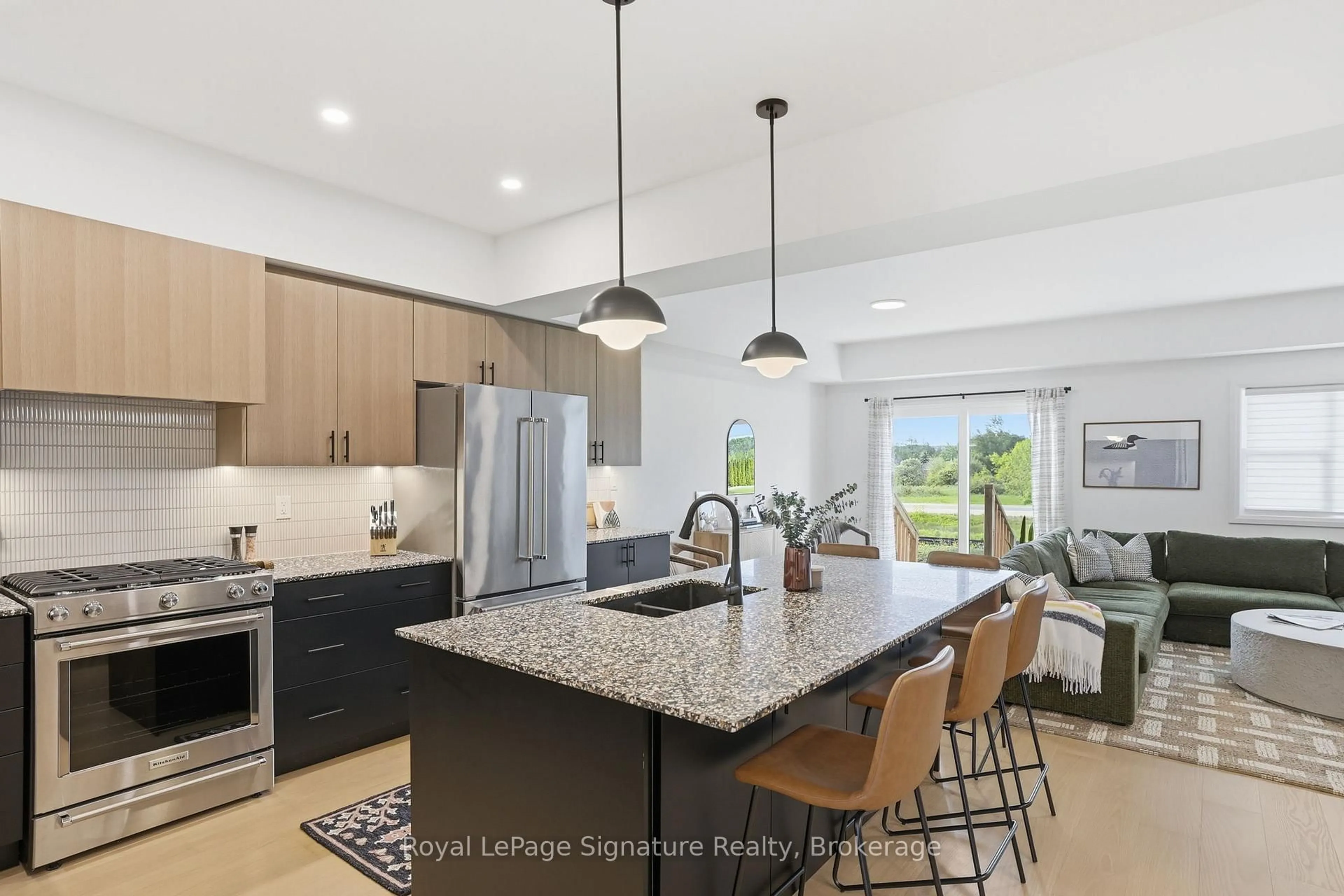 Open concept kitchen, ceramic/tile floor for 172 Equality Dr, Meaford Ontario N4L 0B4