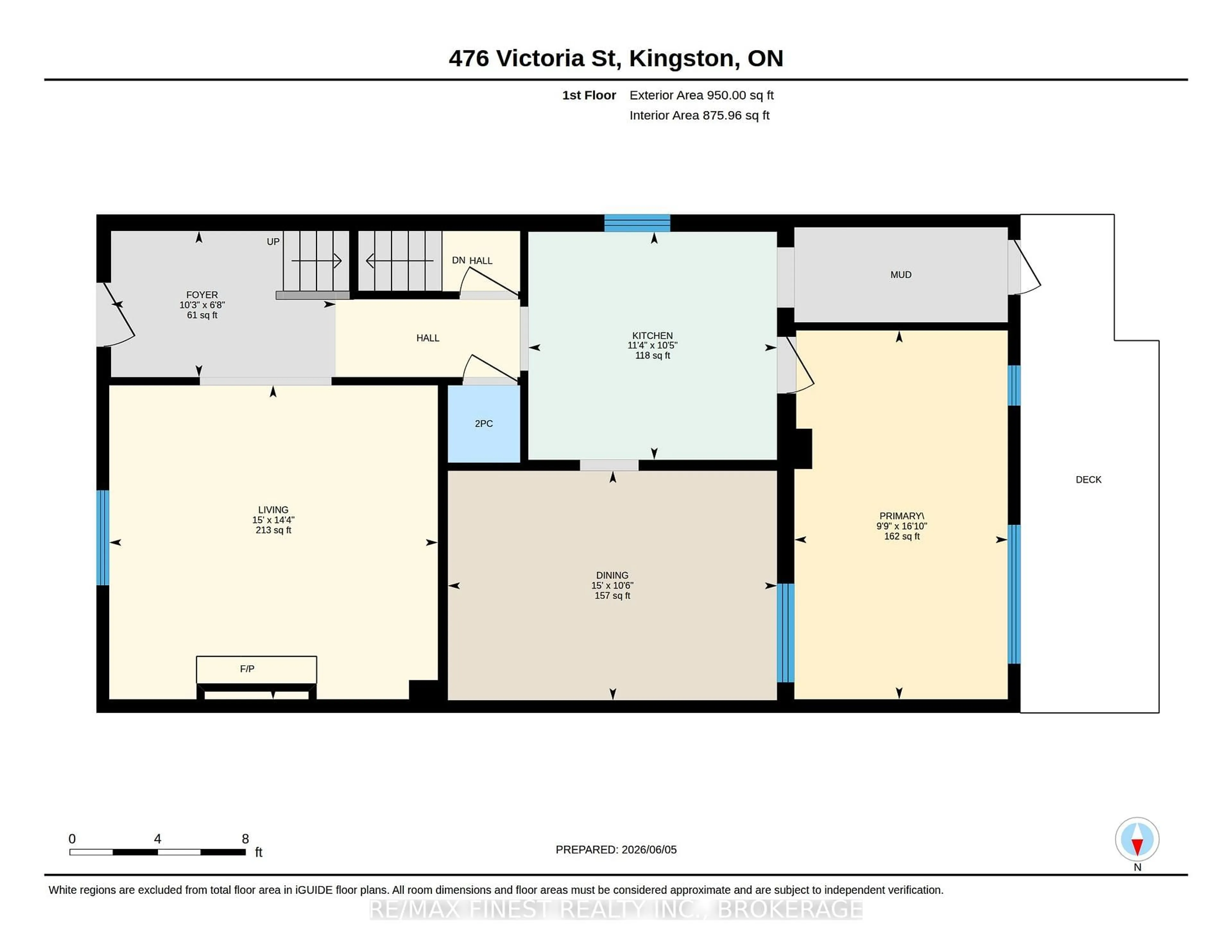 Floor plan for 476 Victoria St, Kingston Ontario K7L 3Z7