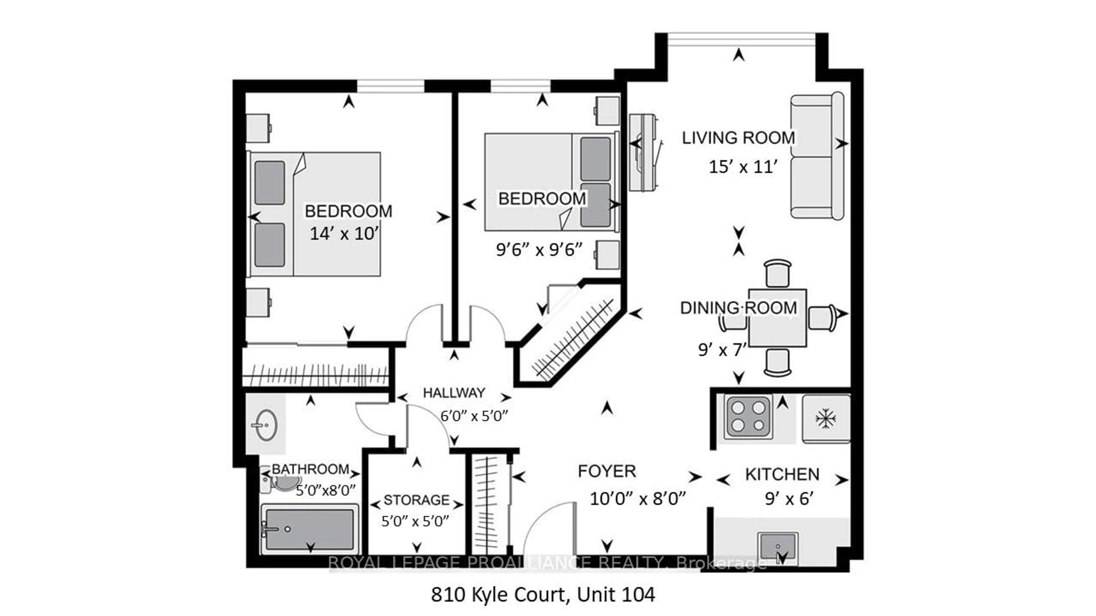 Floor plan for 810 Kyle Crt #104, Brockville Ontario K6V 6H6