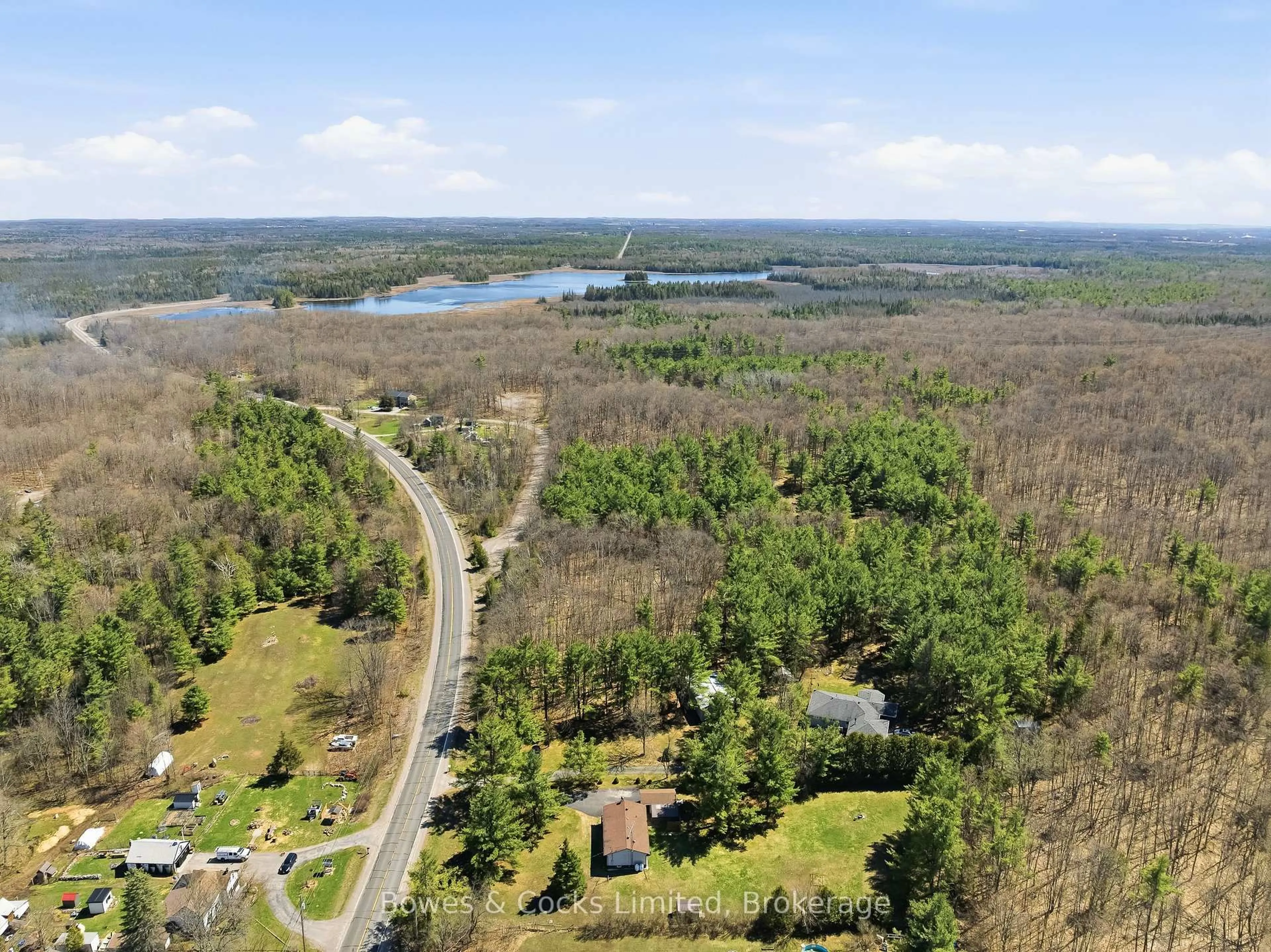 A pic from outside/outdoor area/front of a property/back of a property/a pic from drone, water/lake/river/ocean view for 1044 County Road 40, Douro-Dummer Ontario K0L 2V0
