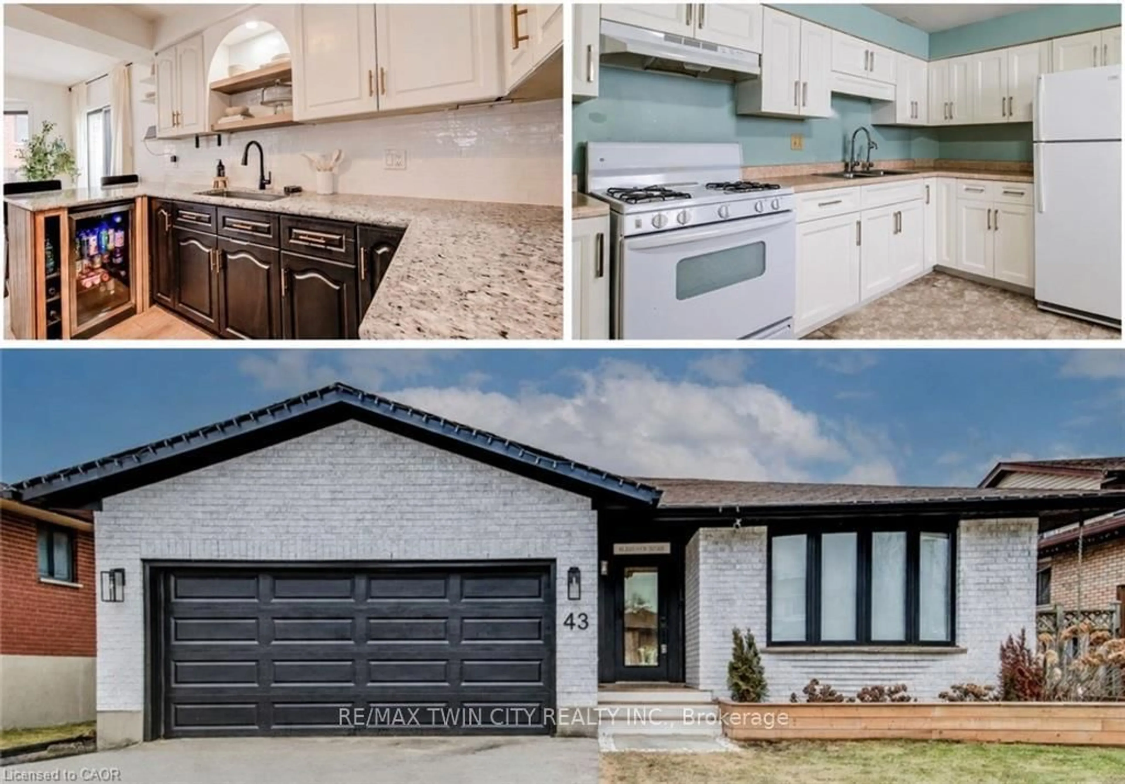 Open concept kitchen, ceramic/tile floor for 43 SOUTHVIEW Cres, Cambridge Ontario N1P 1A3