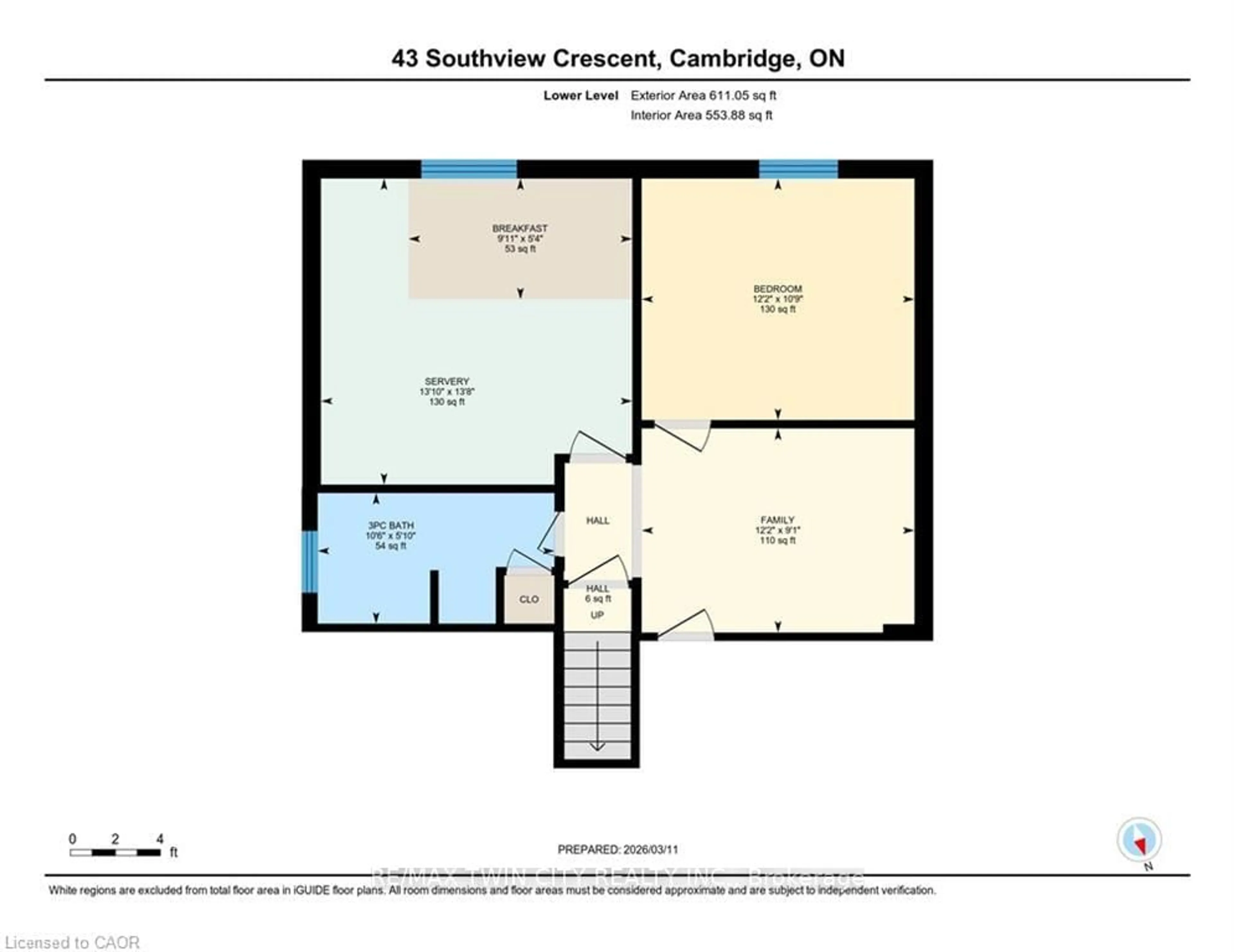 Floor plan for 43 SOUTHVIEW Cres, Cambridge Ontario N1P 1A3