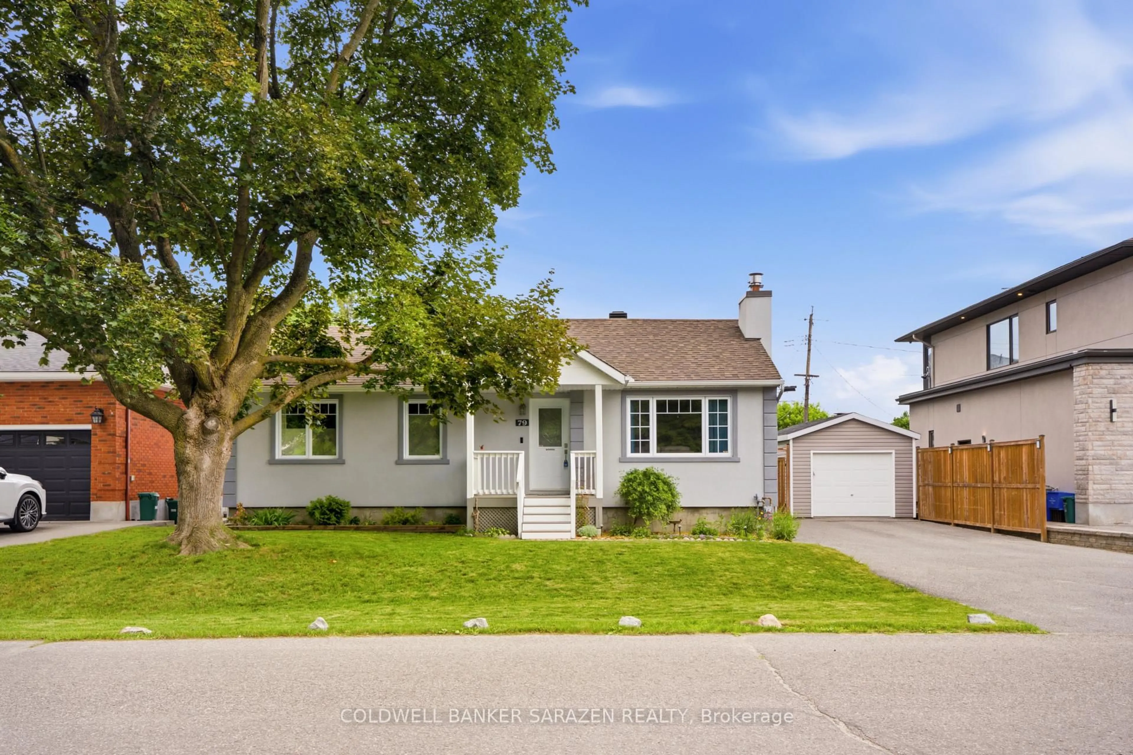Home with vinyl exterior material, street for 79 St Claire Ave, Ottawa Ontario K2G 2A5