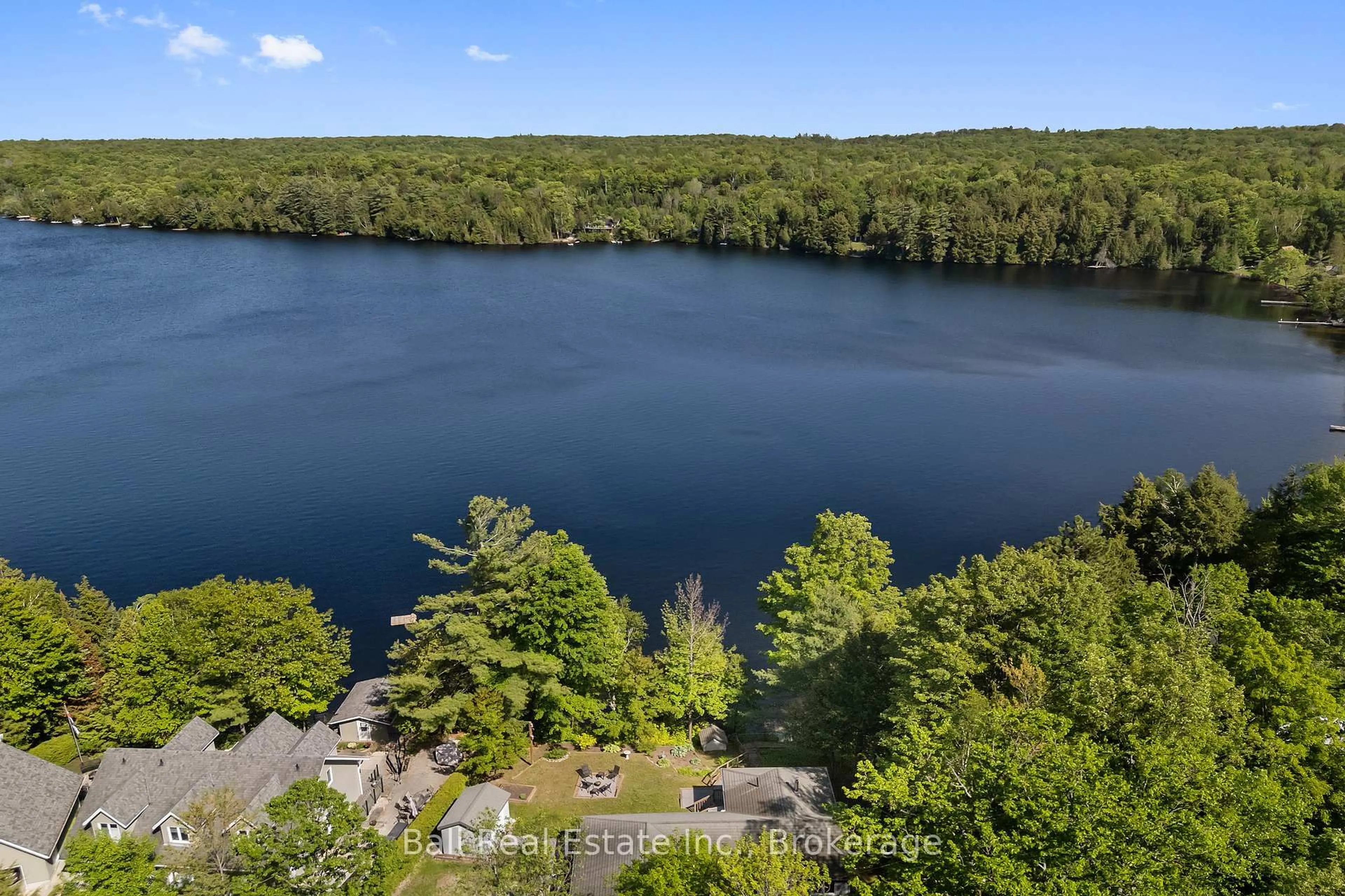 A pic from outside/outdoor area/front of a property/back of a property/a pic from drone, water/lake/river/ocean view for 1120 Ruthven Rd, Highlands East Ontario K0L 1C0