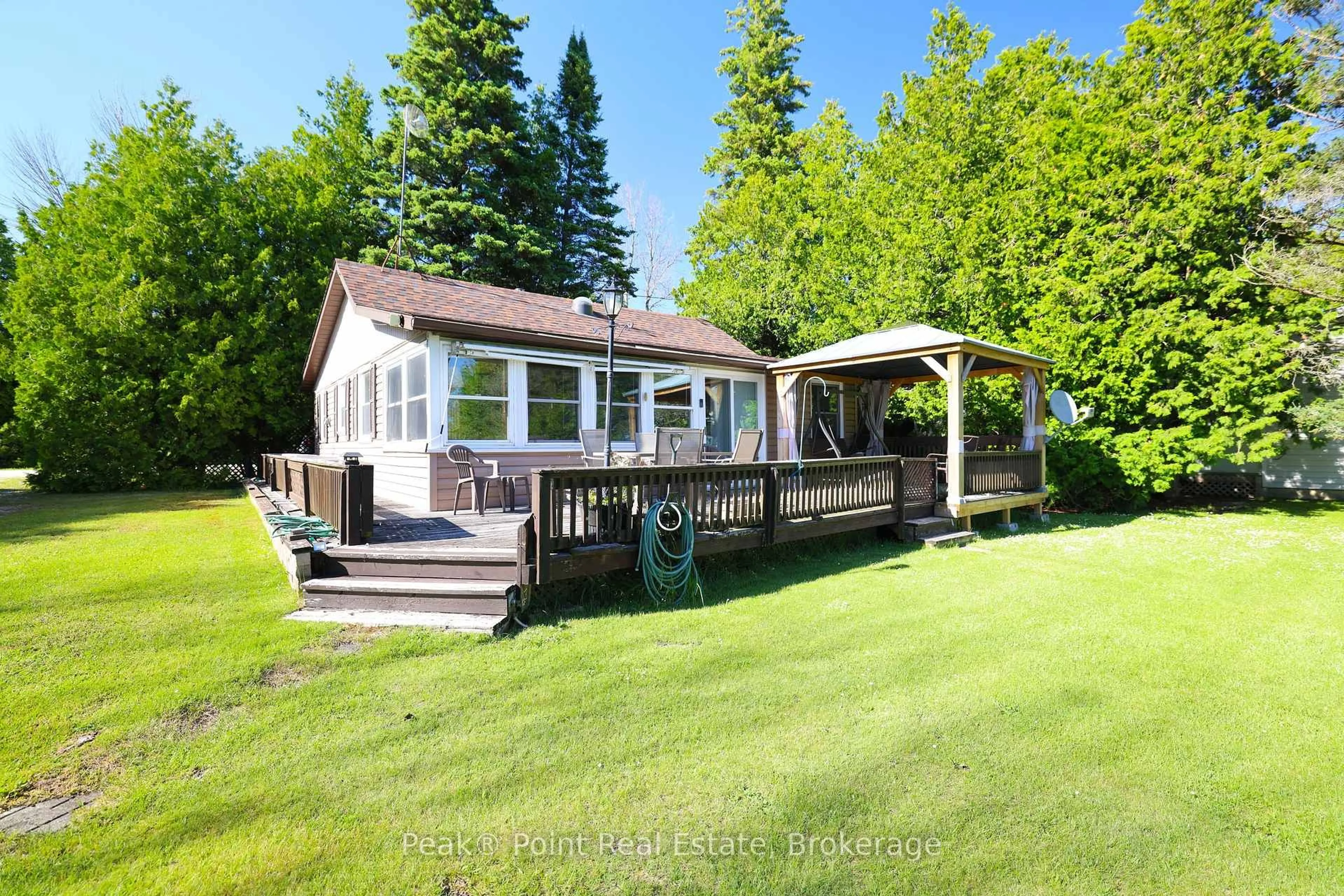 A pic from outside/outdoor area/front of a property/back of a property/a pic from drone, water/lake/river/ocean view for 847 Howdenvale Rd, South Bruce Peninsula Ontario N0H 2T0