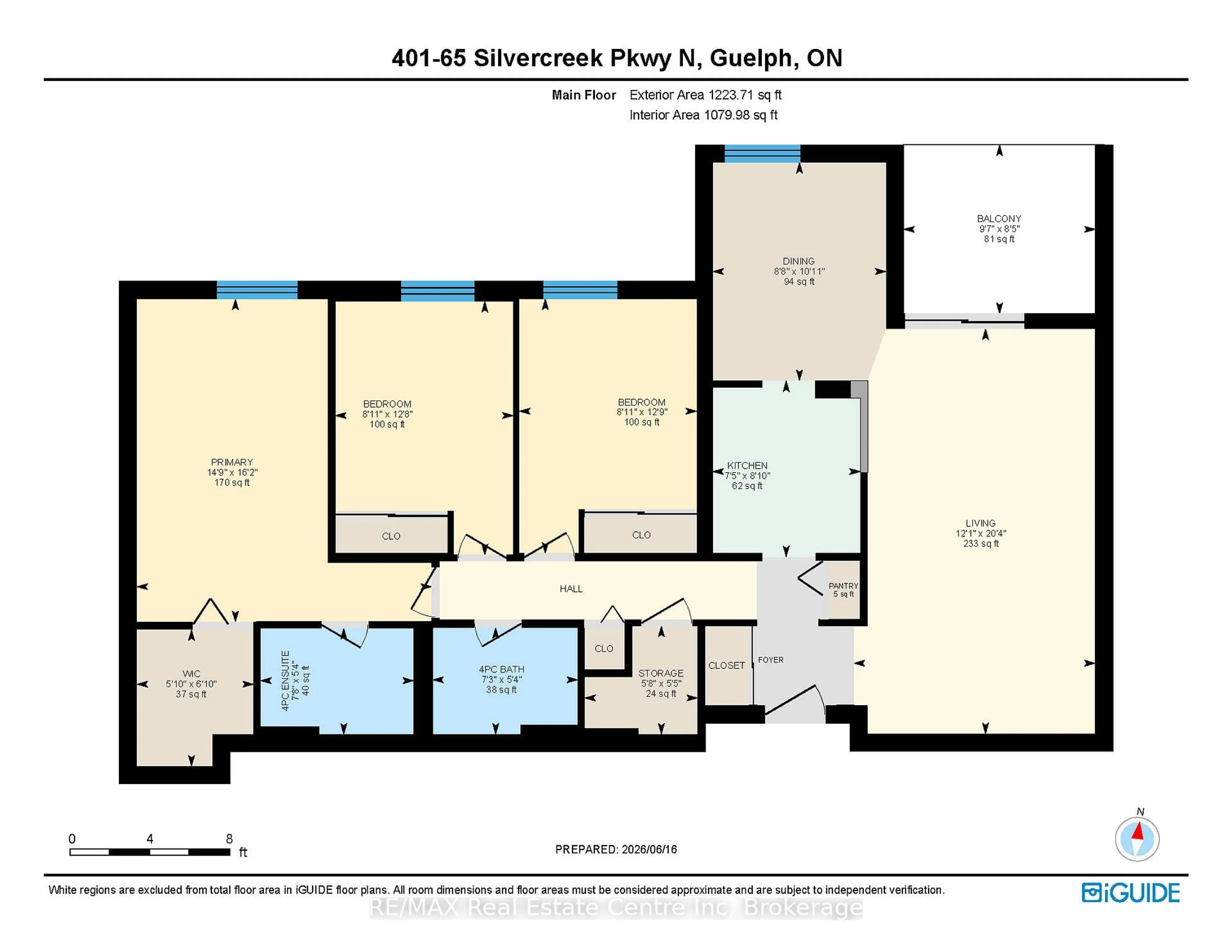 Floor plan for 65 Silvercreek Pkwy #401, Guelph Ontario N1H 7R9