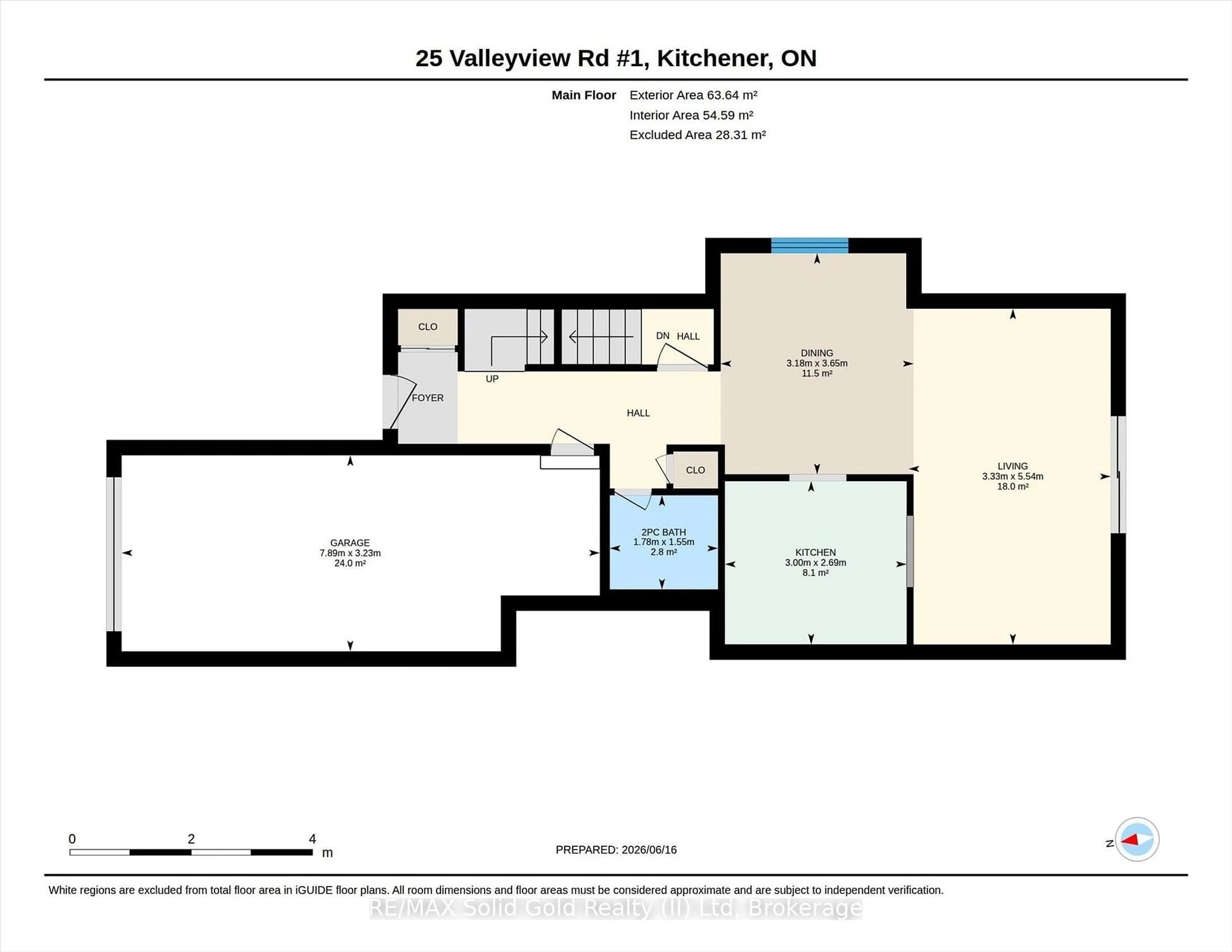 Floor plan for 25 VALLEYVIEW Rd #1, Kitchener Ontario N2E 1L5