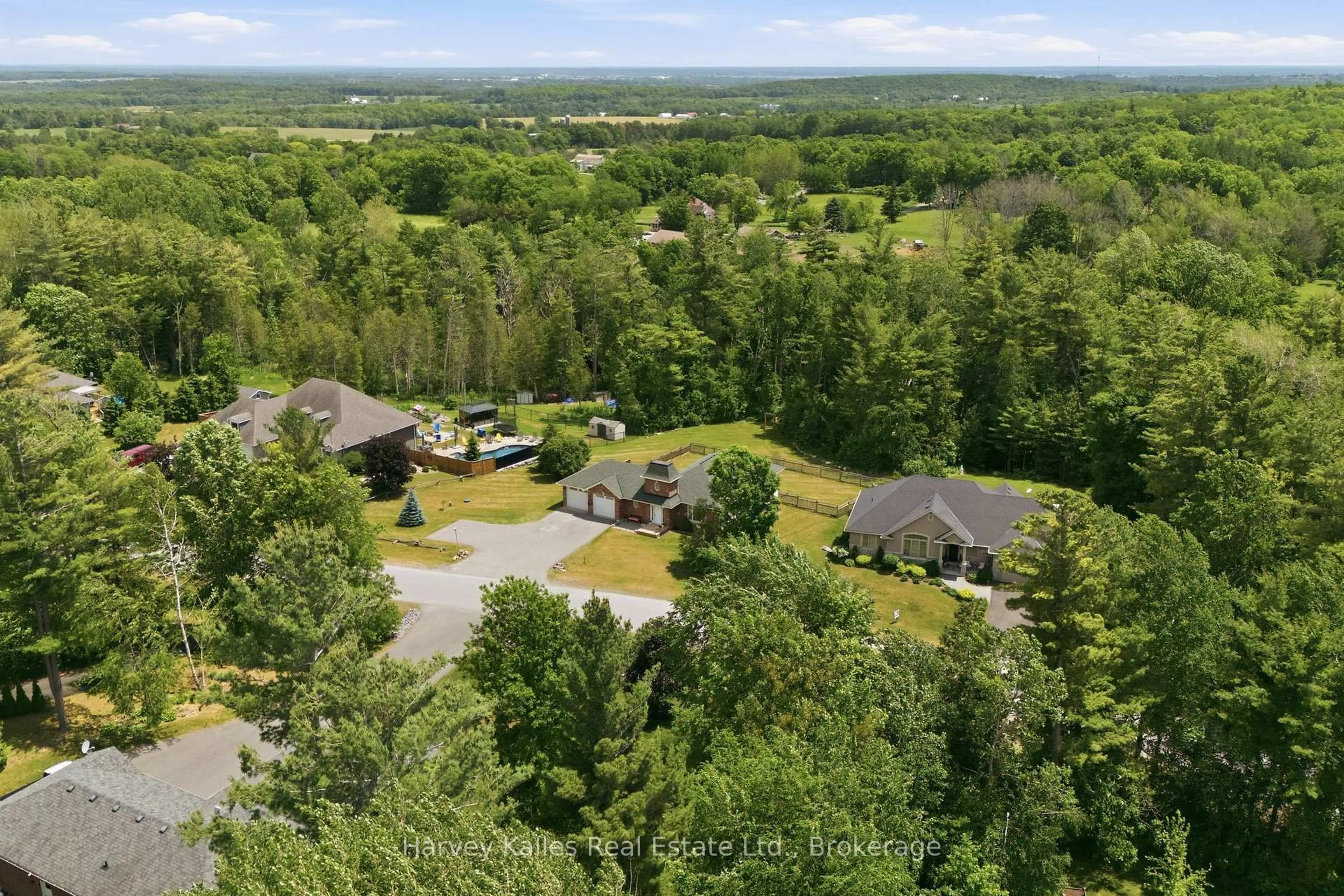 A pic from outside/outdoor area/front of a property/back of a property/a pic from drone, forest/trees view for 3 Cardinal Crt, Quinte West Ontario K8V 5P6