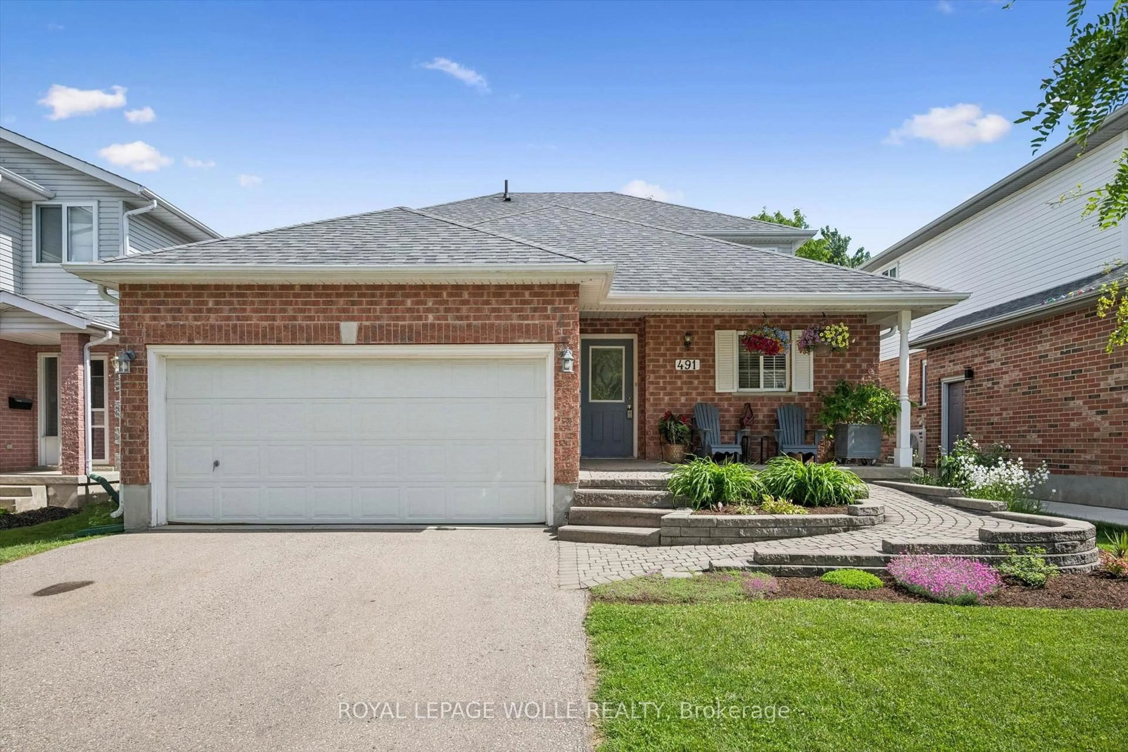 Home with brick exterior material, street for 491 Sandbanks Cres, Waterloo Ontario N2V 2J3