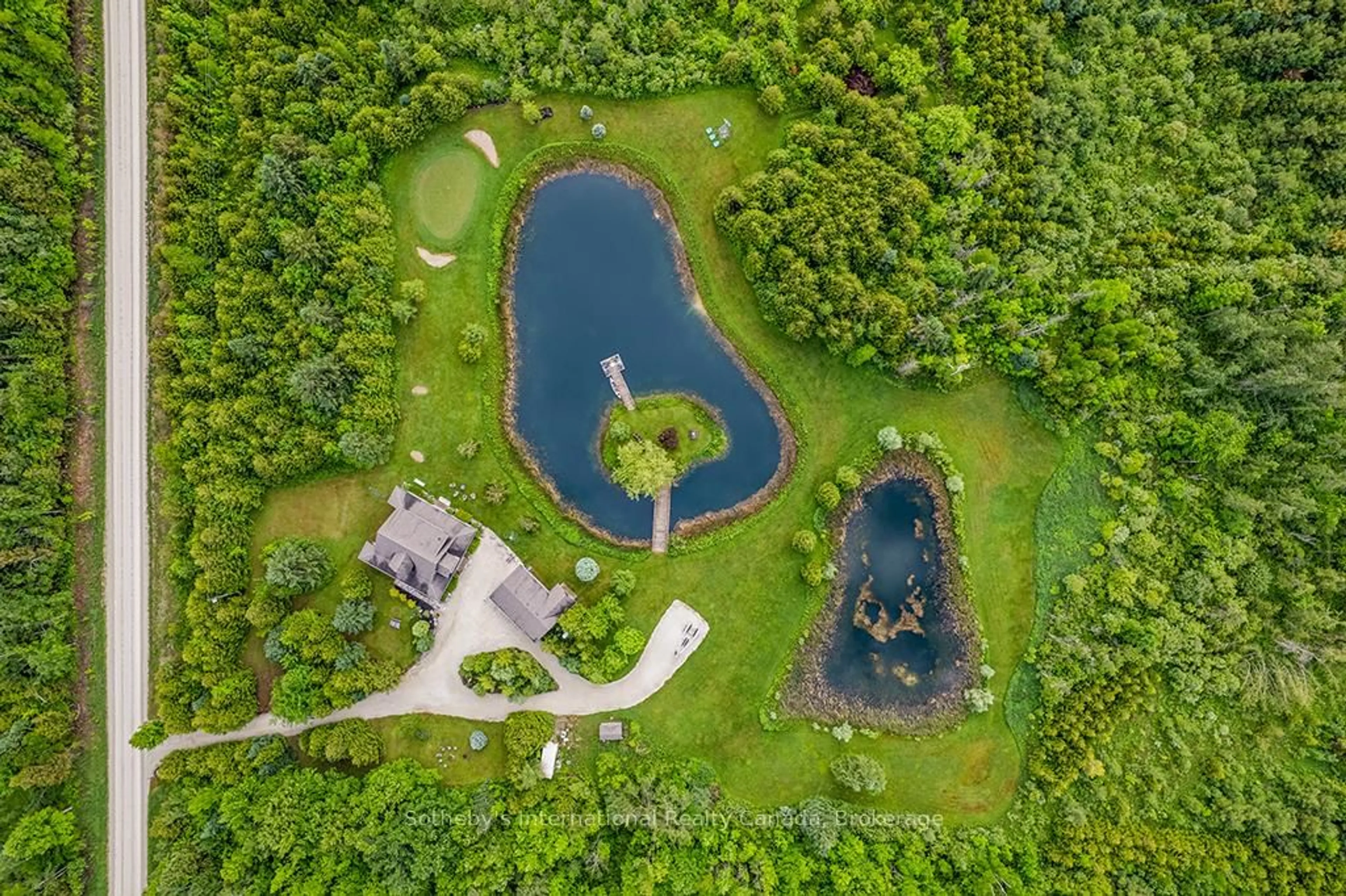 A pic from outside/outdoor area/front of a property/back of a property/a pic from drone, water/lake/river/ocean view for 429573 8TH CONCESSION B Line, Grey Highlands Ontario N0C 1M0