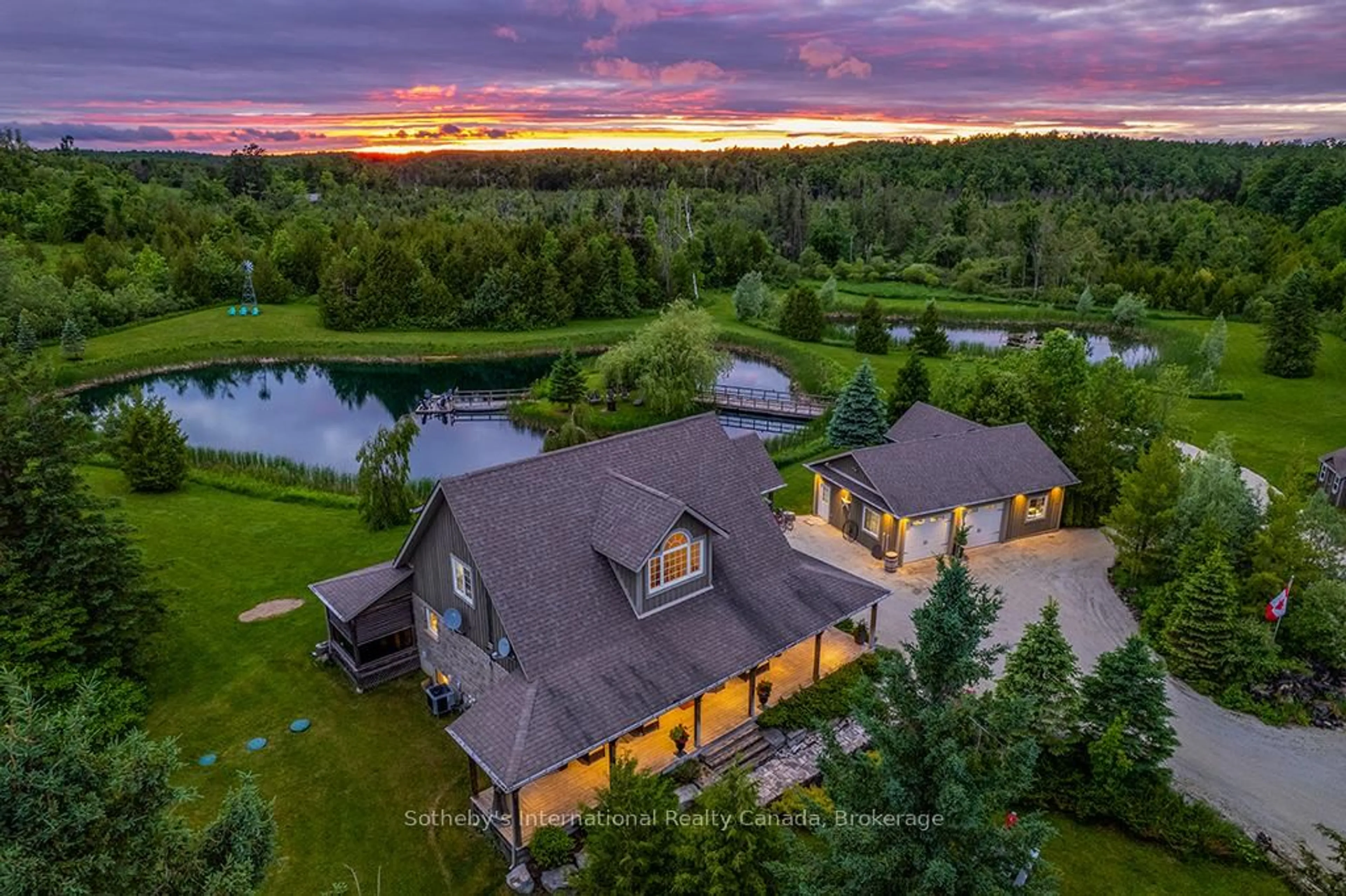 A pic from outside/outdoor area/front of a property/back of a property/a pic from drone, water/lake/river/ocean view for 429573 8TH CONCESSION B Line, Grey Highlands Ontario N0C 1M0