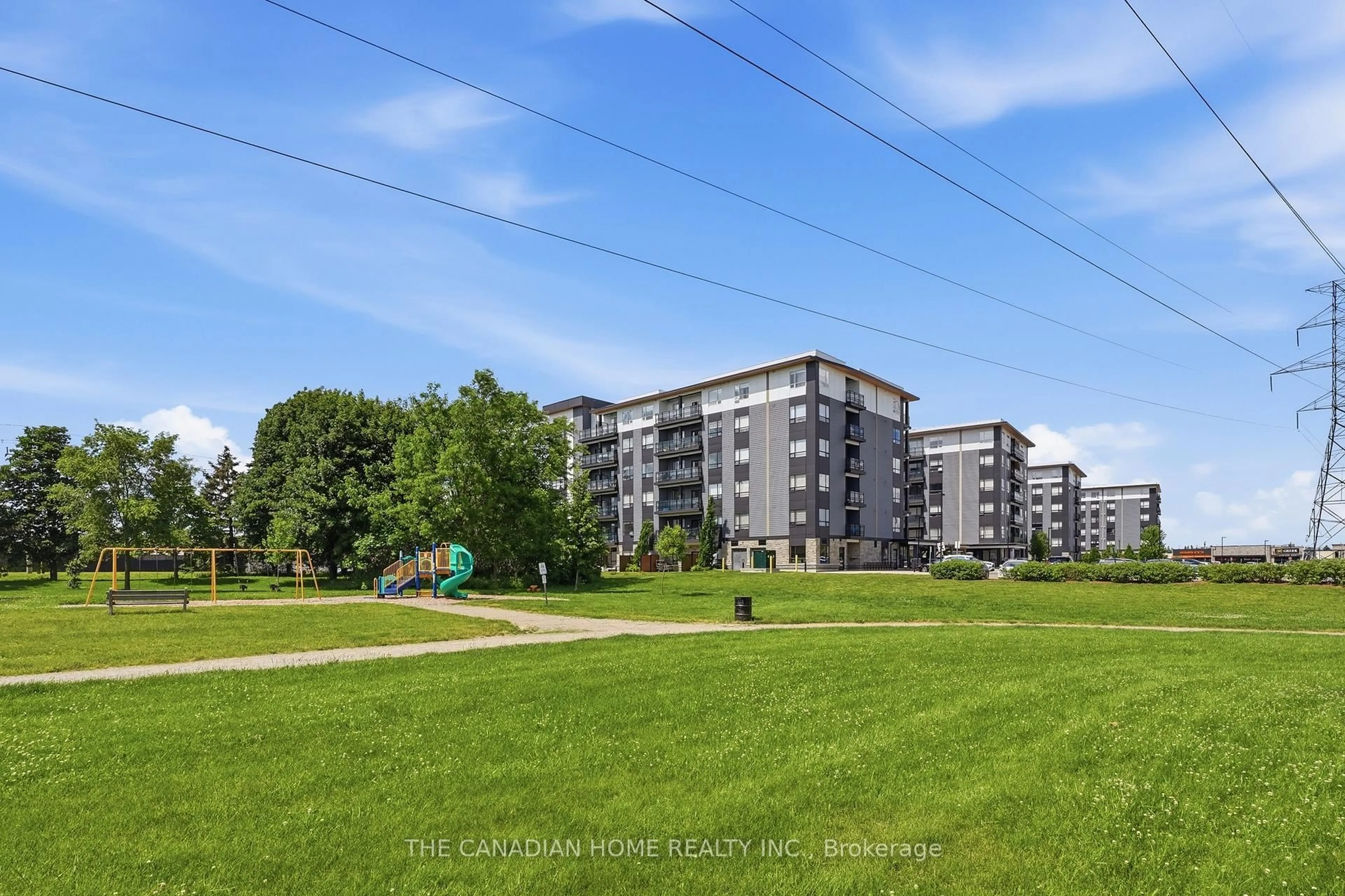 A pic from outside/outdoor area/front of a property/back of a property/a pic from drone, unknown for 243 Northfield Dr #405, Waterloo Ontario N2K 0G9