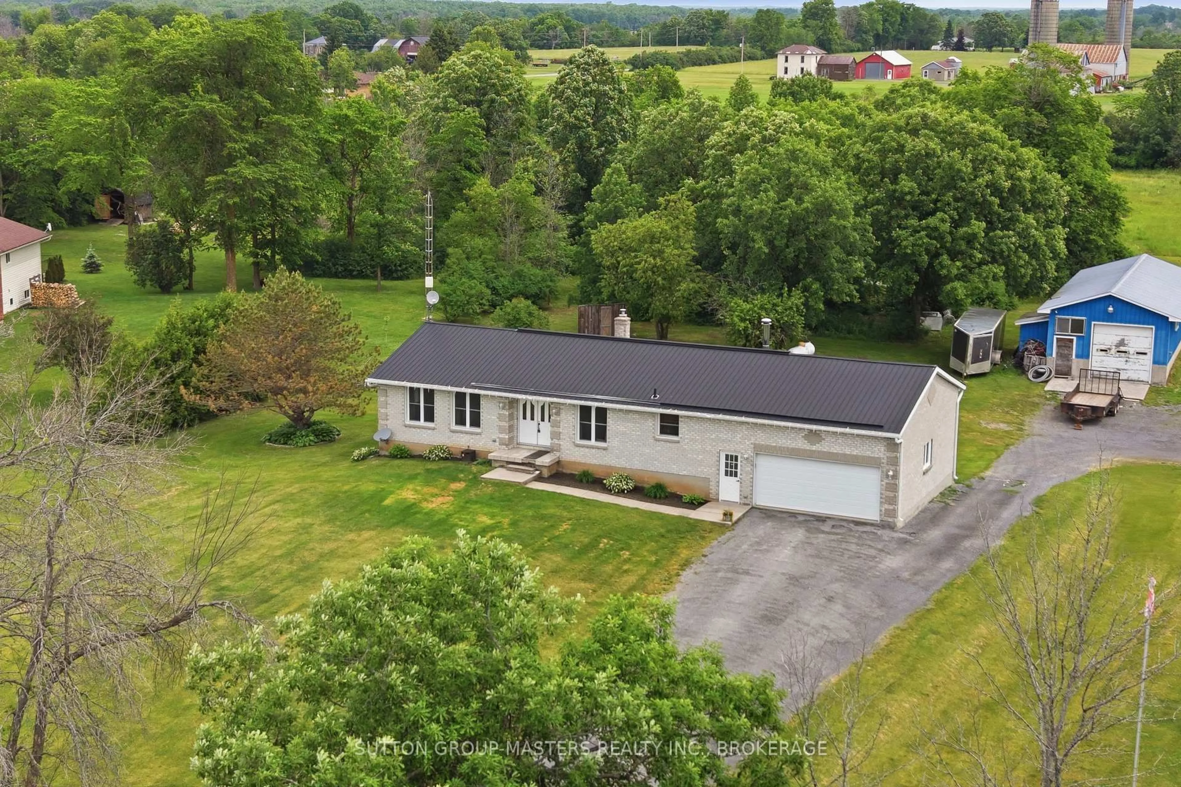 A pic from outside/outdoor area/front of a property/back of a property/a pic from drone, unknown for 446 Petworth Rd, Yarker Ontario K0K 3N0