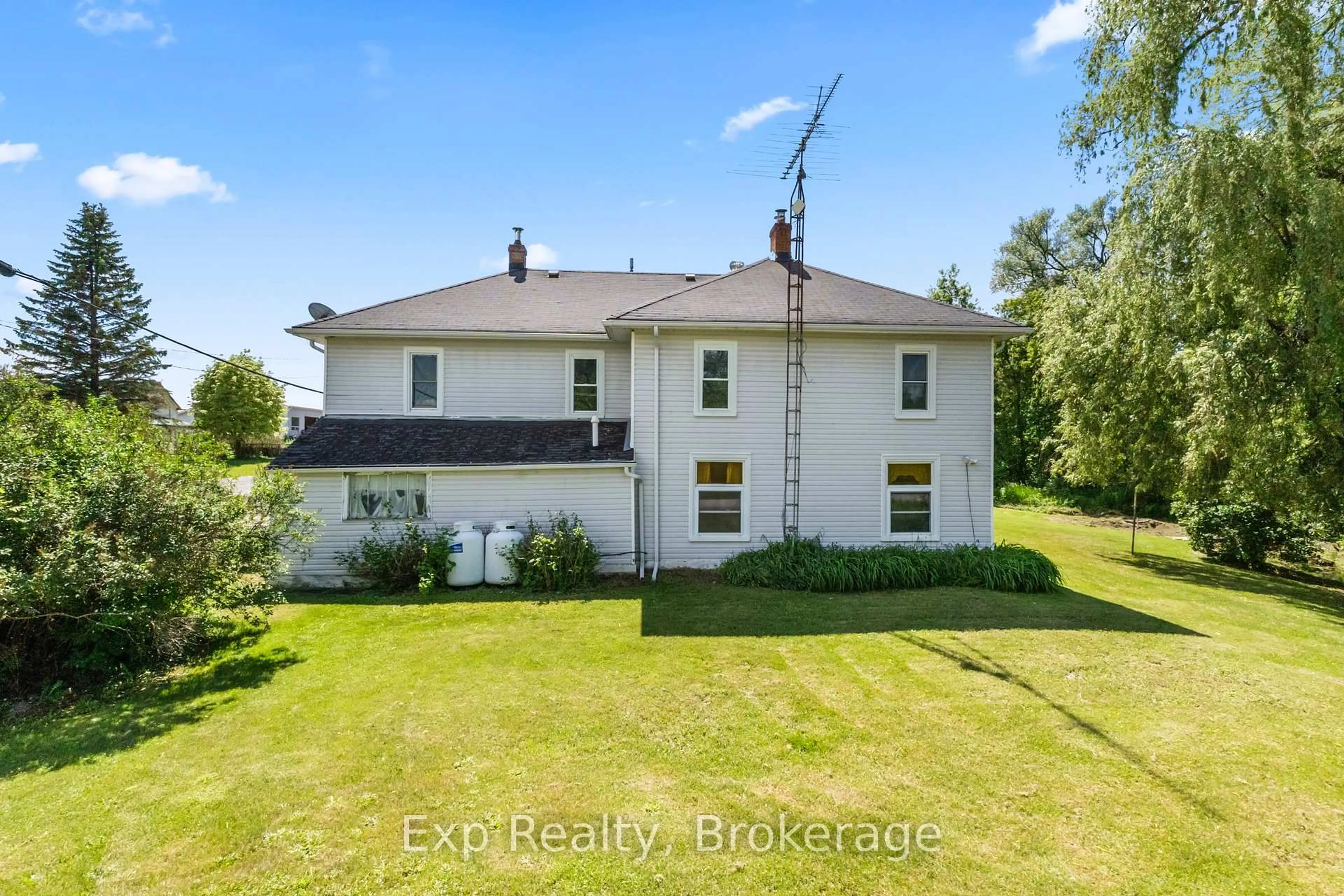 A pic from outside/outdoor area/front of a property/back of a property/a pic from drone, water/lake/river/ocean view for 23 Pauley Rd, Mountain Grove Ontario K0K 2E0