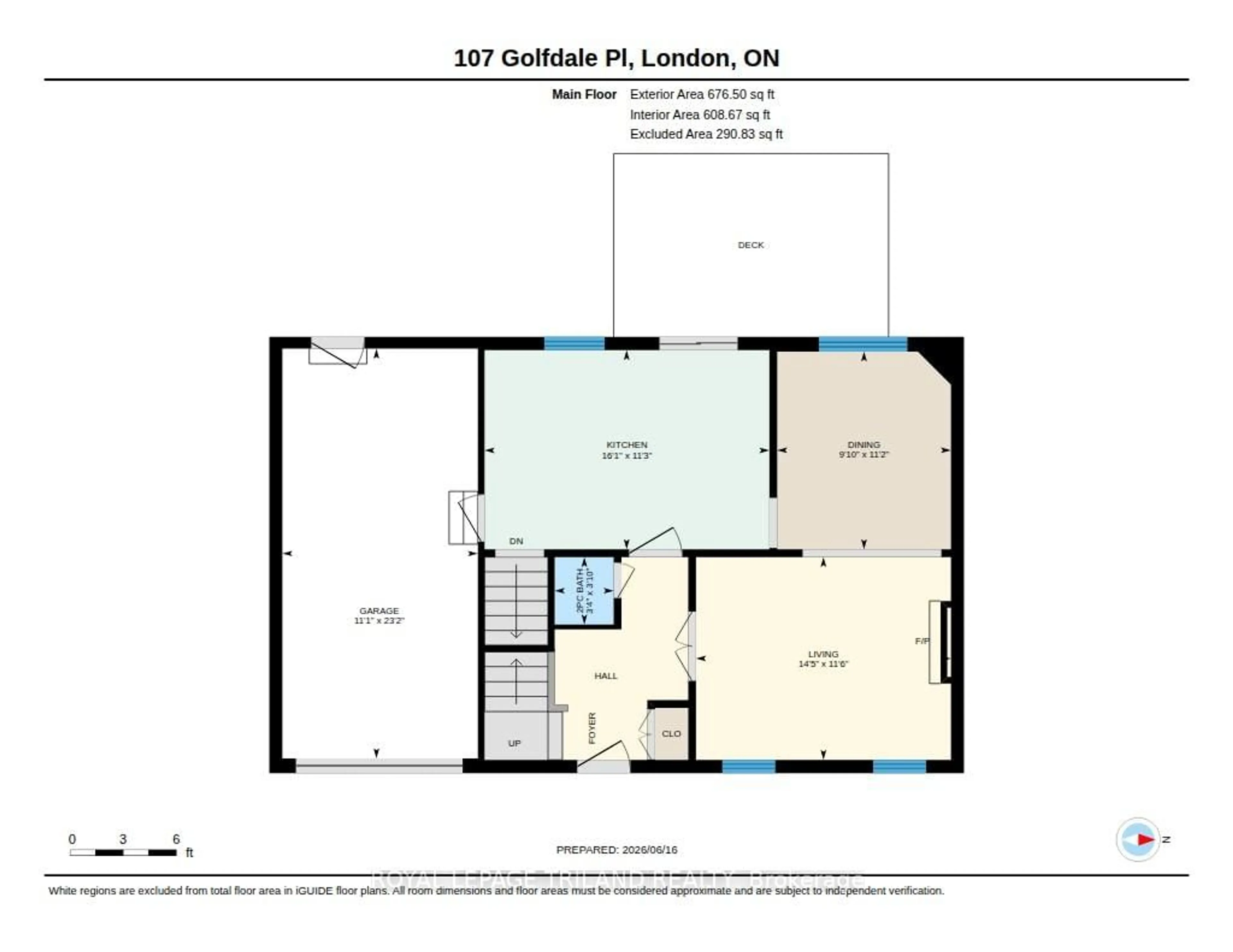 Floor plan for 107 Golfdale Pl, London South Ontario N6C 5S3