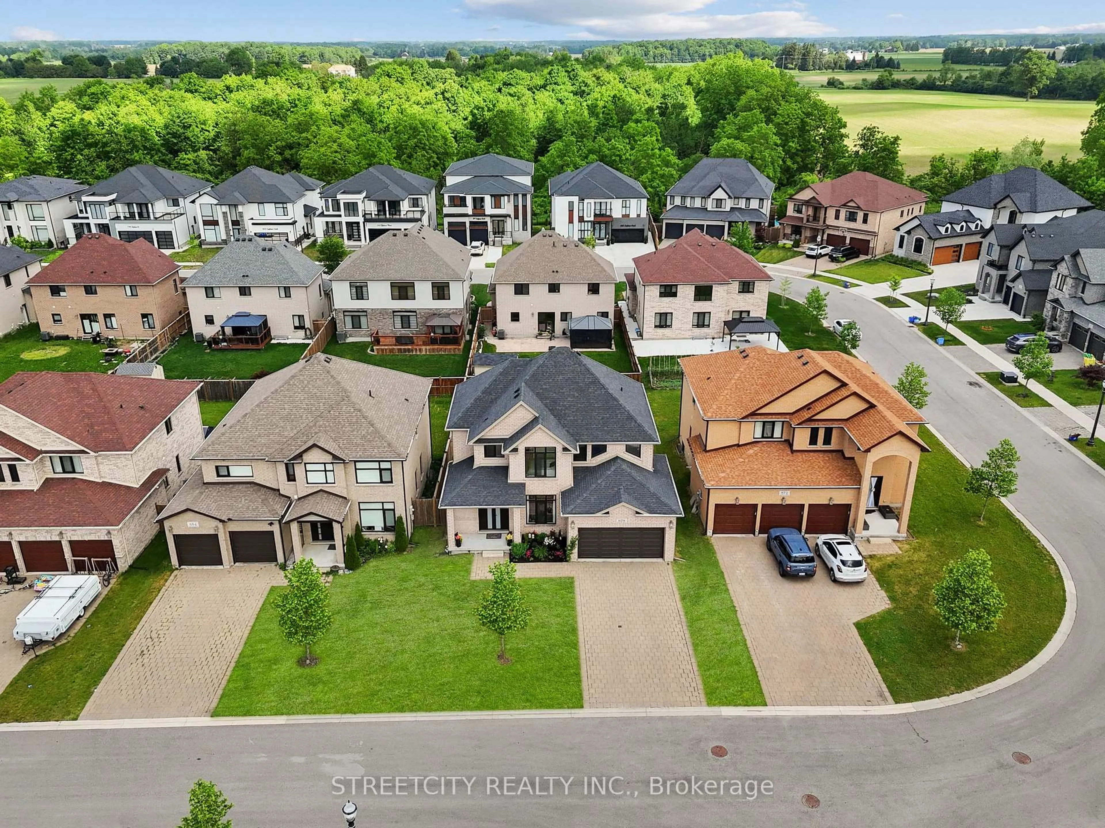 A pic from outside/outdoor area/front of a property/back of a property/a pic from drone, street for 878 Zaifman Circ, London North Ontario N5X 0M9