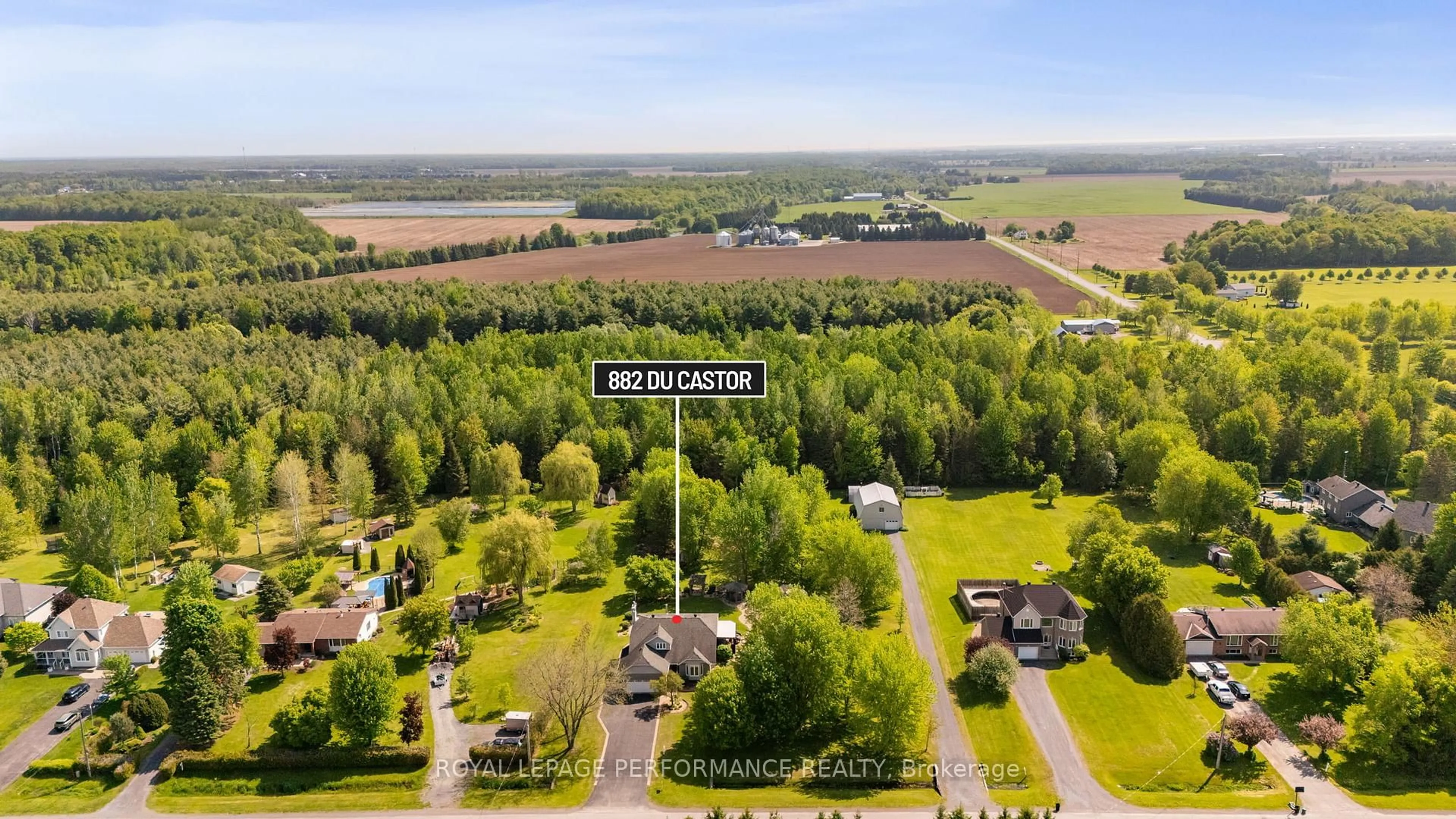 A pic from outside/outdoor area/front of a property/back of a property/a pic from drone, water/lake/river/ocean view for 882 Du Castor Rd, The Nation Ontario K0A 3C0