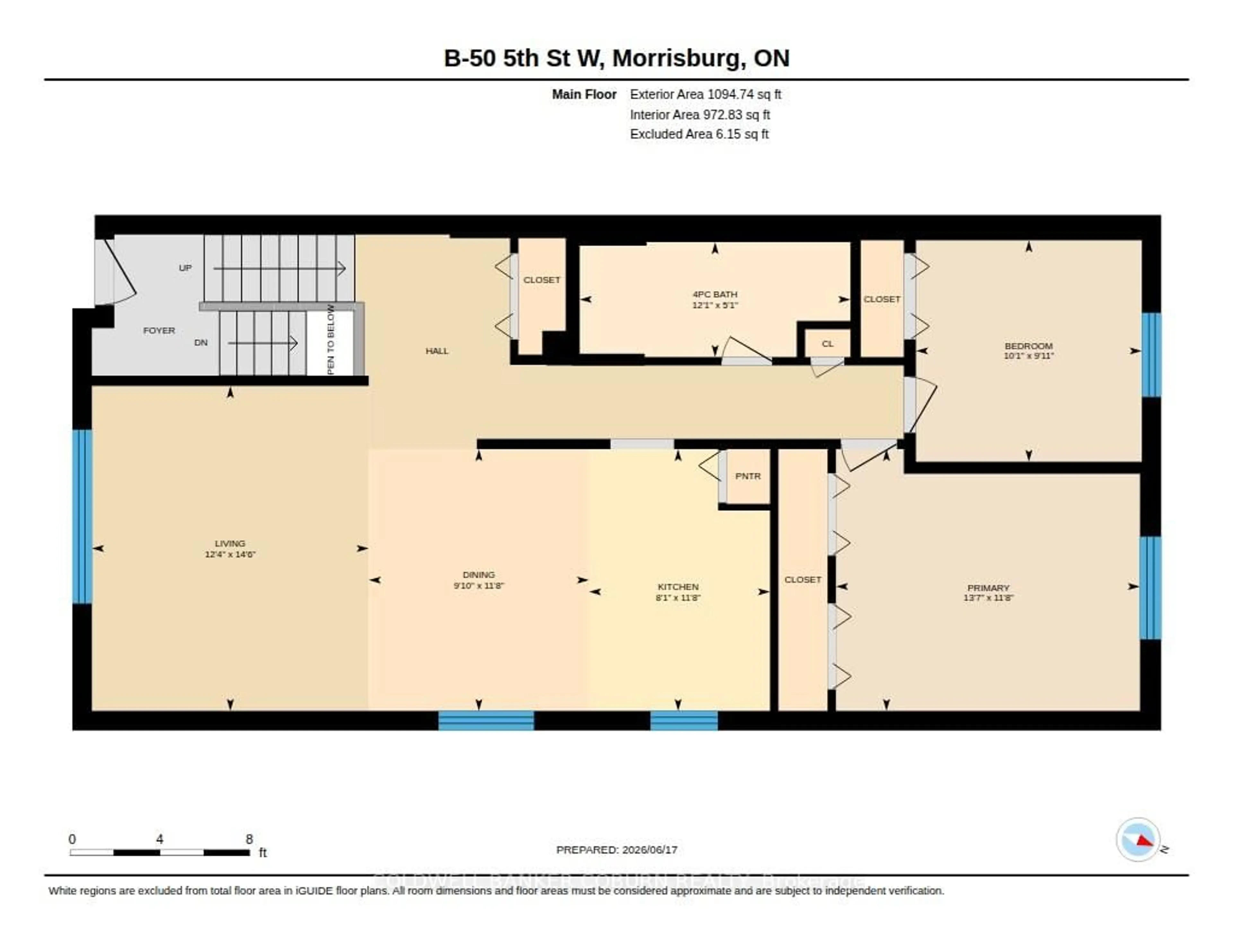 Floor plan for 50 B Fifth St, South Dundas Ontario K0C 1X0