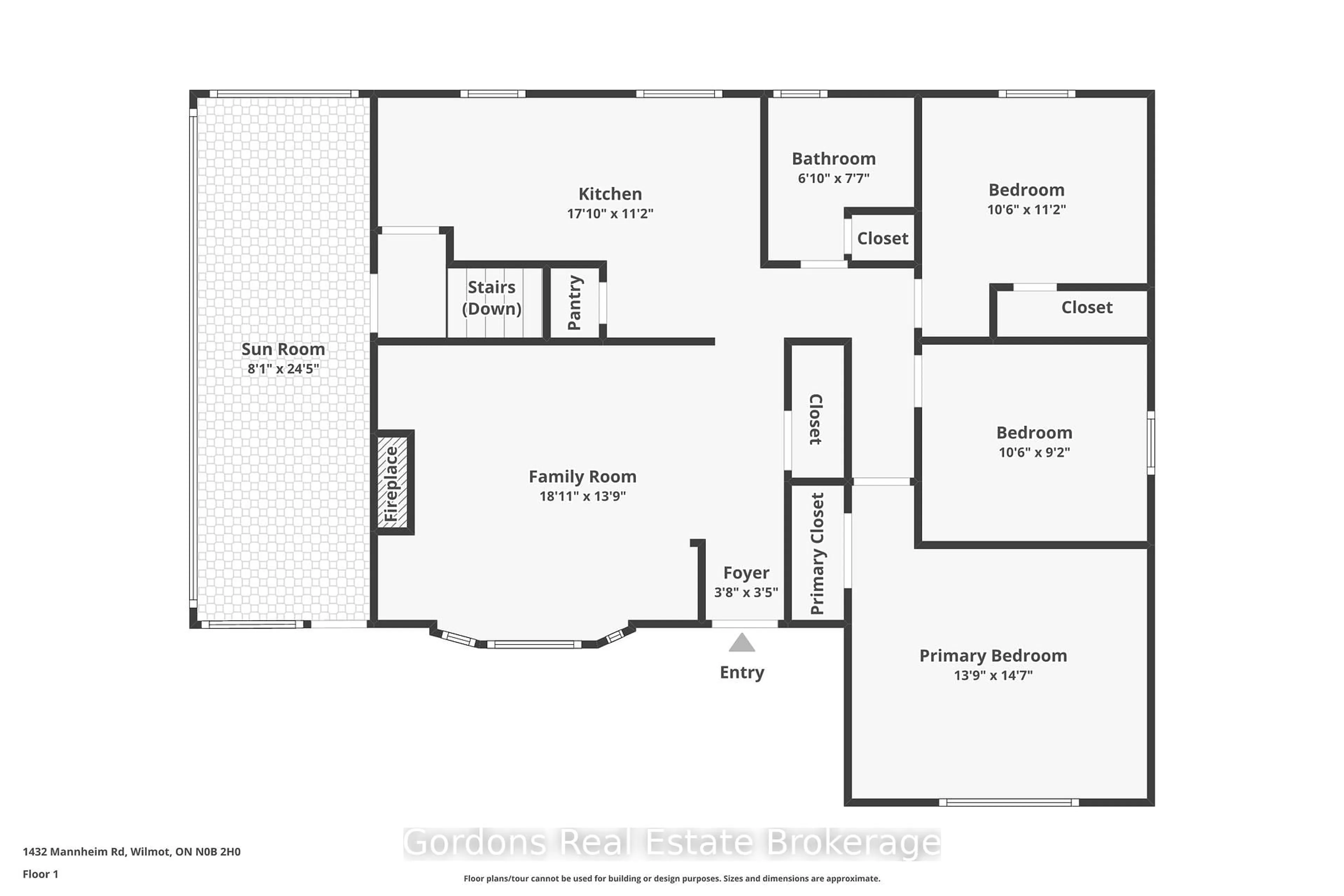Floor plan for 1432 Mannheim Rd, Wilmot Ontario N0B 2H0